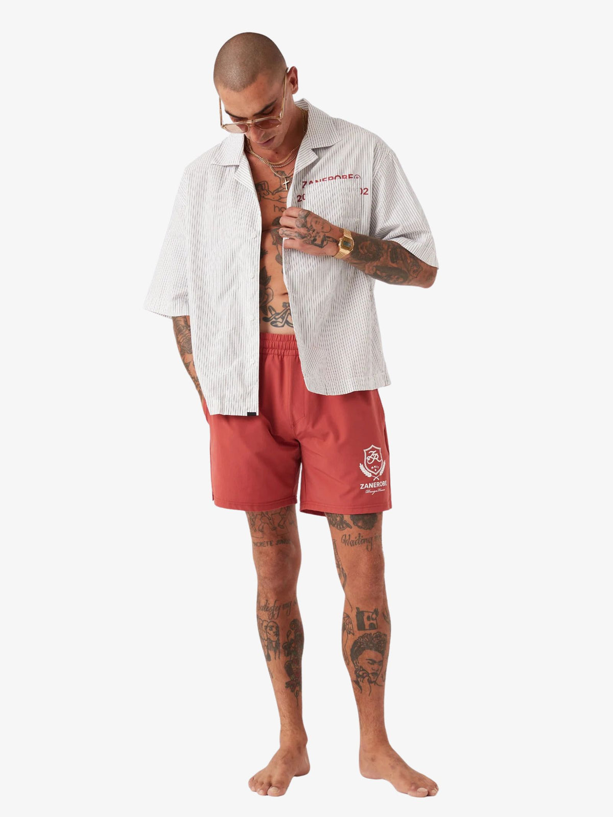 Zanerobe Crest Balmoral Beach Shorts | Cherry