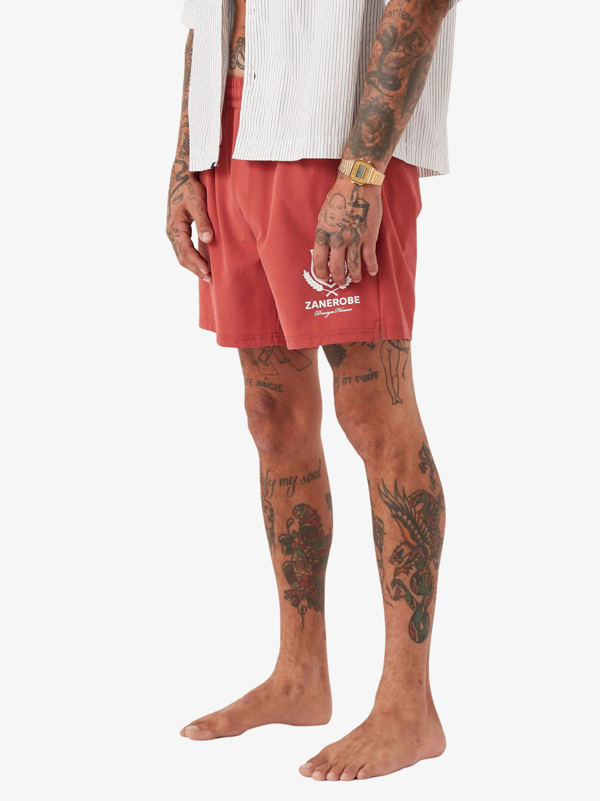 Zanerobe Crest Balmoral Beach Shorts | Cherry