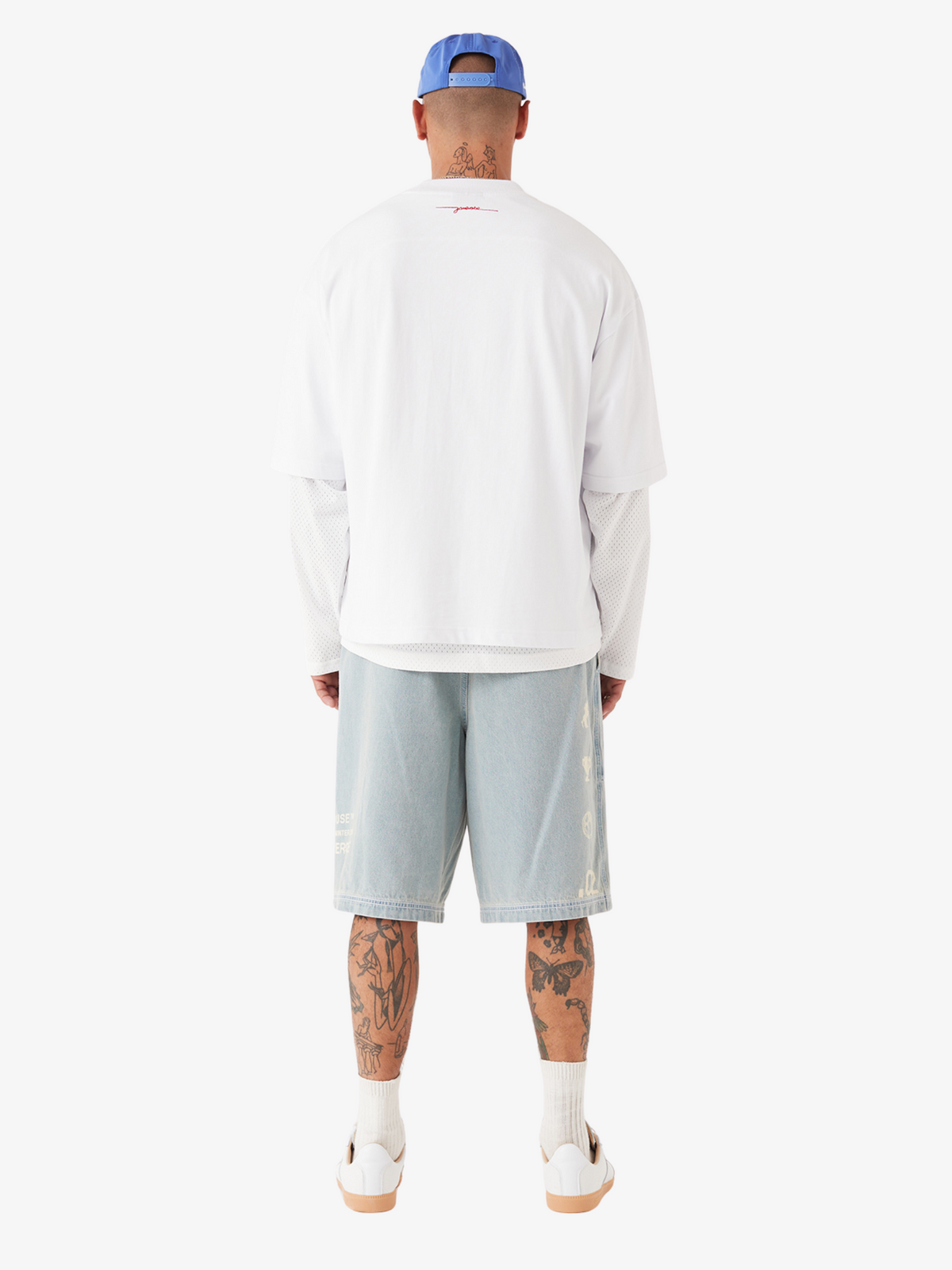 Zanerobe Crochet Denim Short | Lt Blue