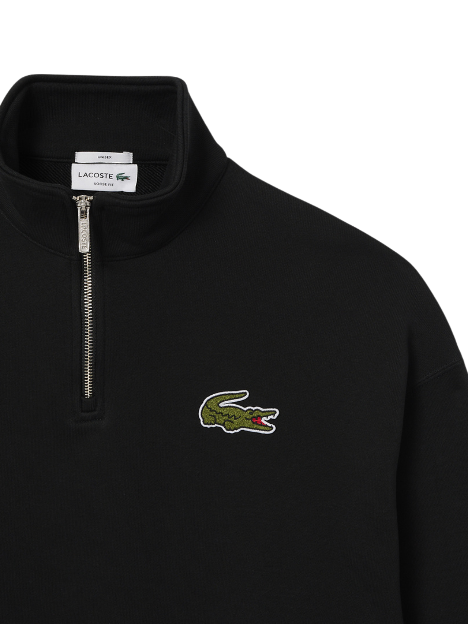 Lacoste Croc Signature 1/4 Zip Sweat BLACK Glue Store