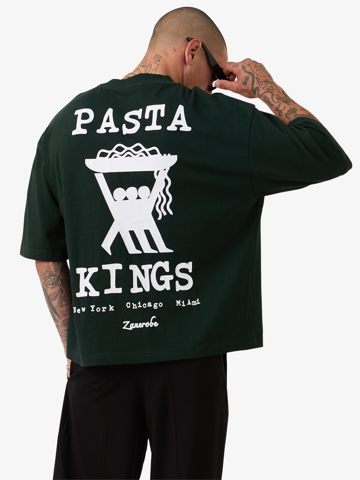 Zanerobe Pasta Kings Crop Flow Tee | Forest