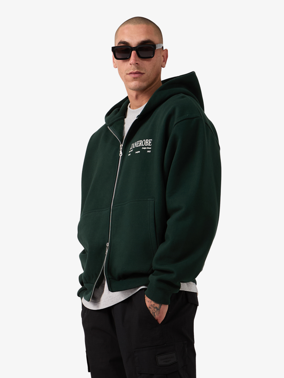 Zanerobe Ceramic Box Zip Hood | Forest