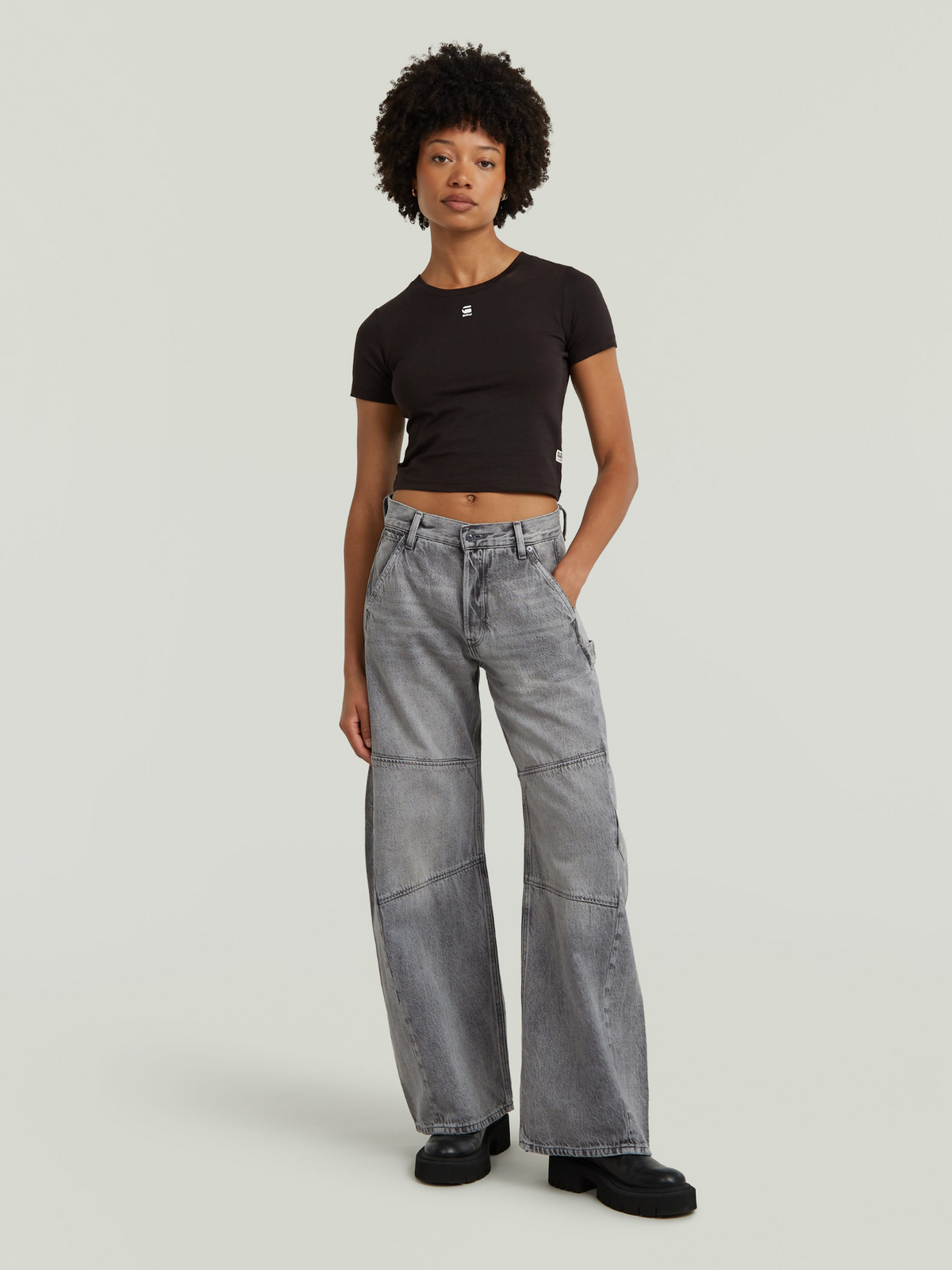 G-Star Bowey 3D Extreme Carpenter Loose | SUN FADED EOLITH GREY