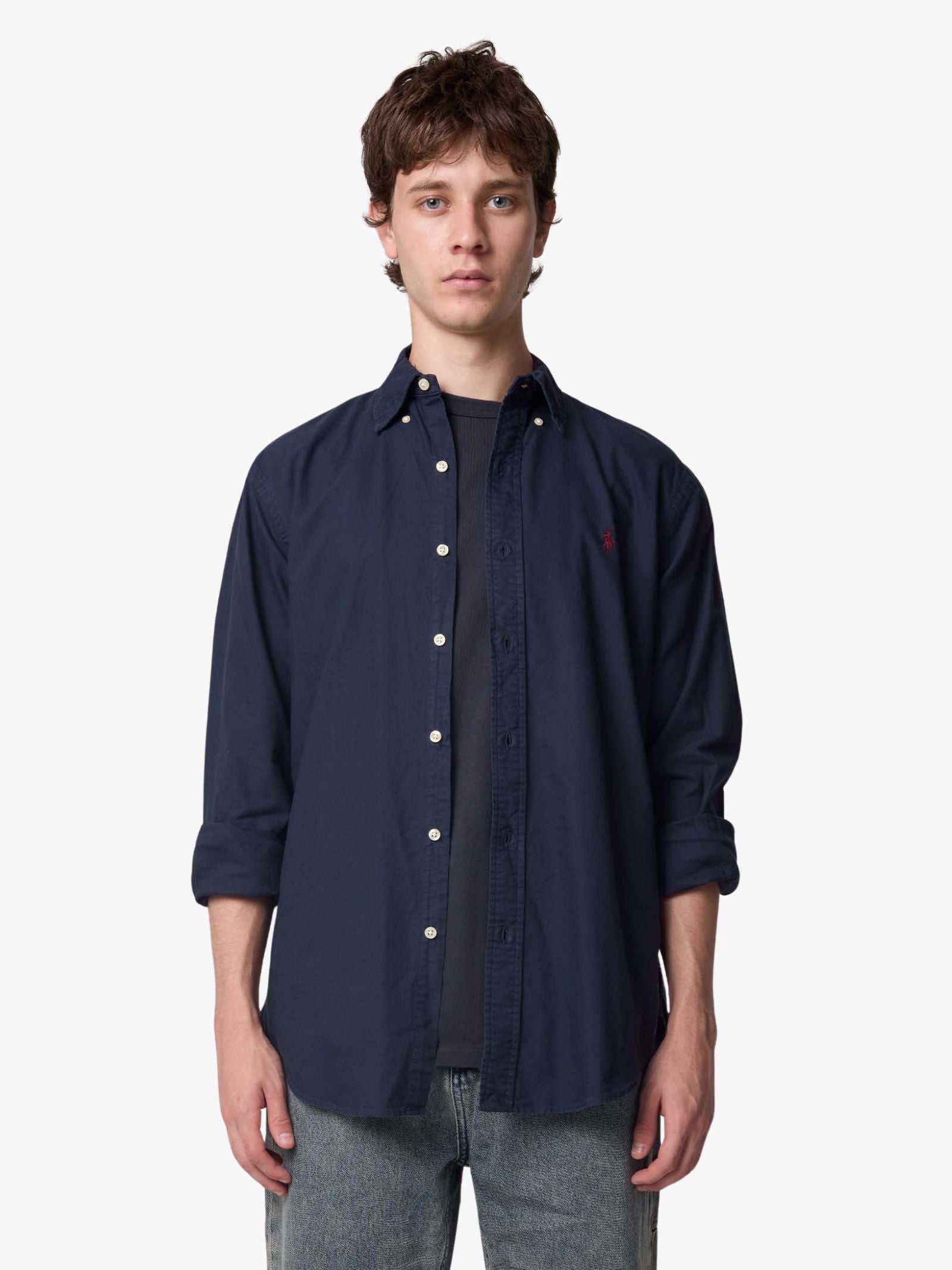 Polo Ralph Lauren Standard Fit Button Up Shirt Navy