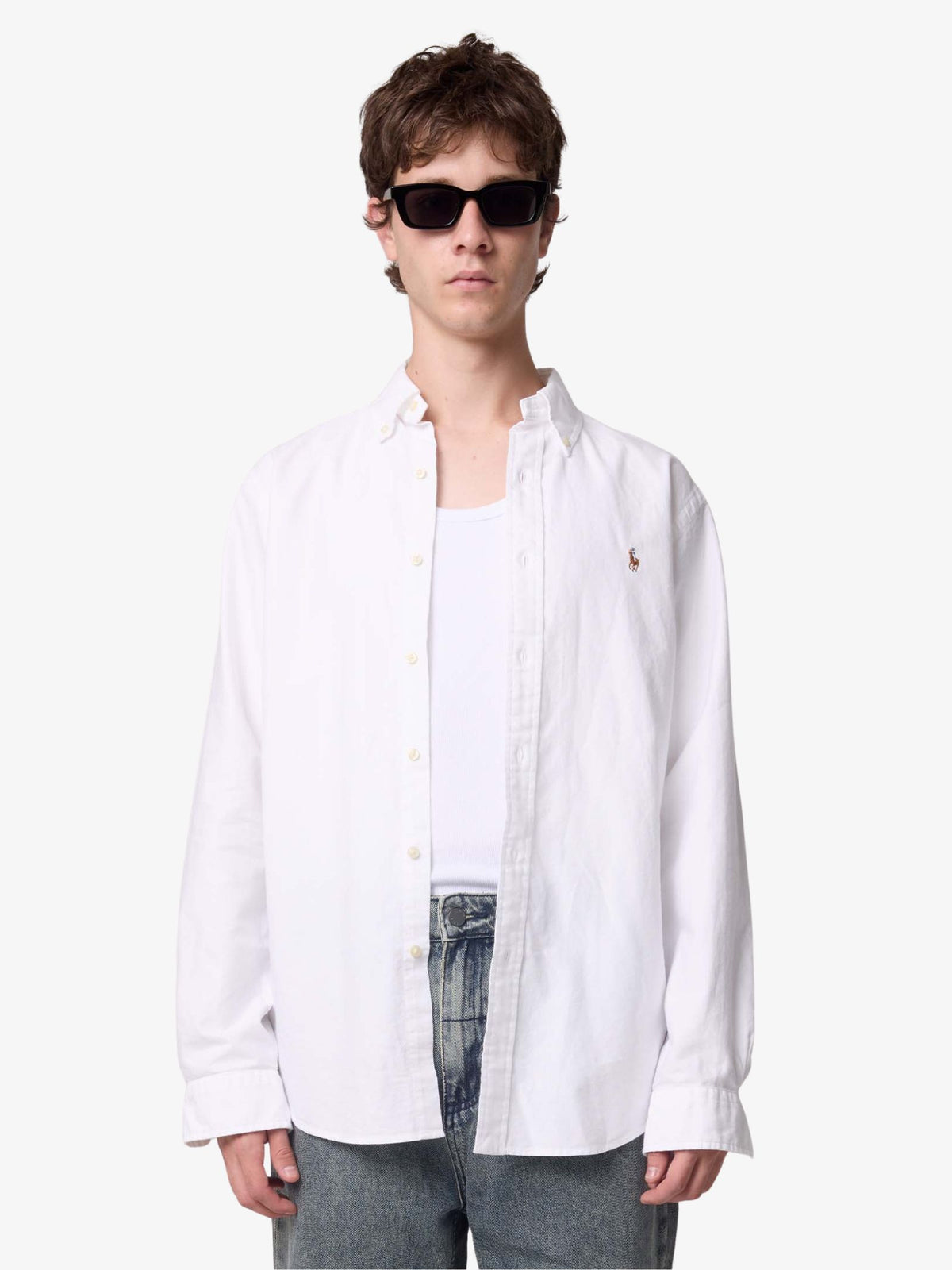 Polo Ralph Lauren Custom Fit Button Up Shirt White Polo Ralph Lauren Custom Fit Button Up Shirt White