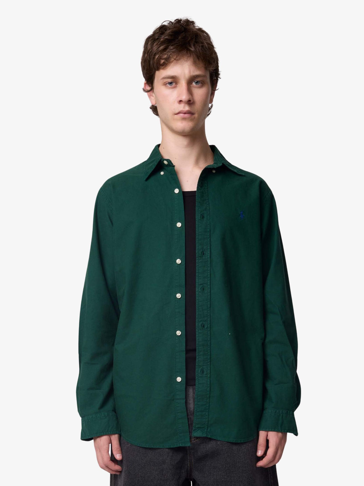 Polo Ralph Lauren Garment-Dyed Oxford Shirt | Moss Agate