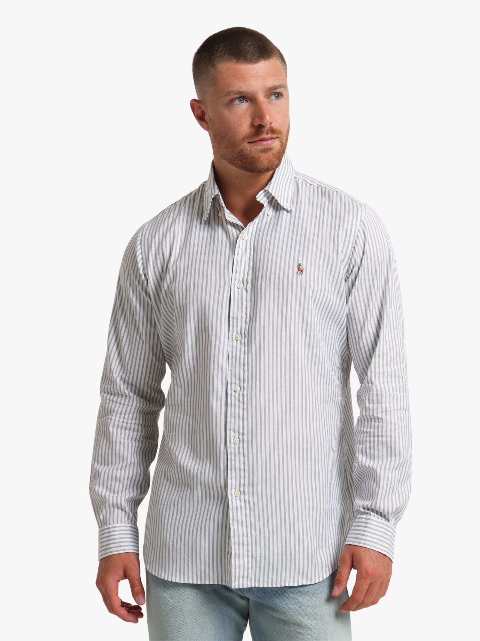 Custom Oxford Striped Button-Down Shirt