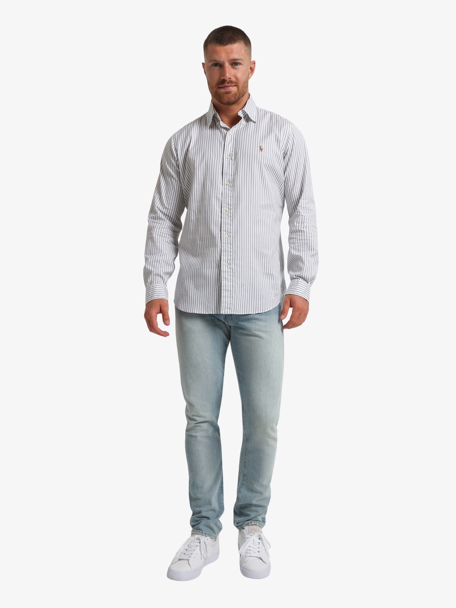 Custom Oxford Striped Button-Down Shirt