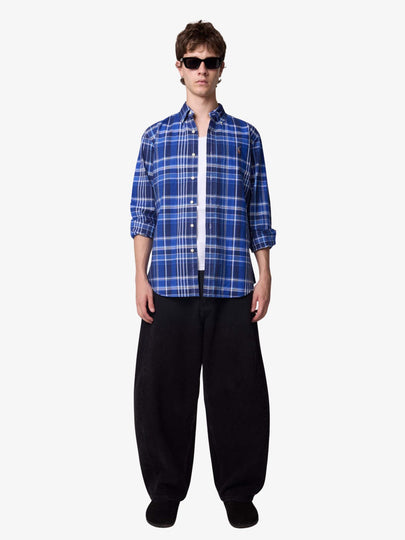 Custom Fit Plaid Oxford Shirt