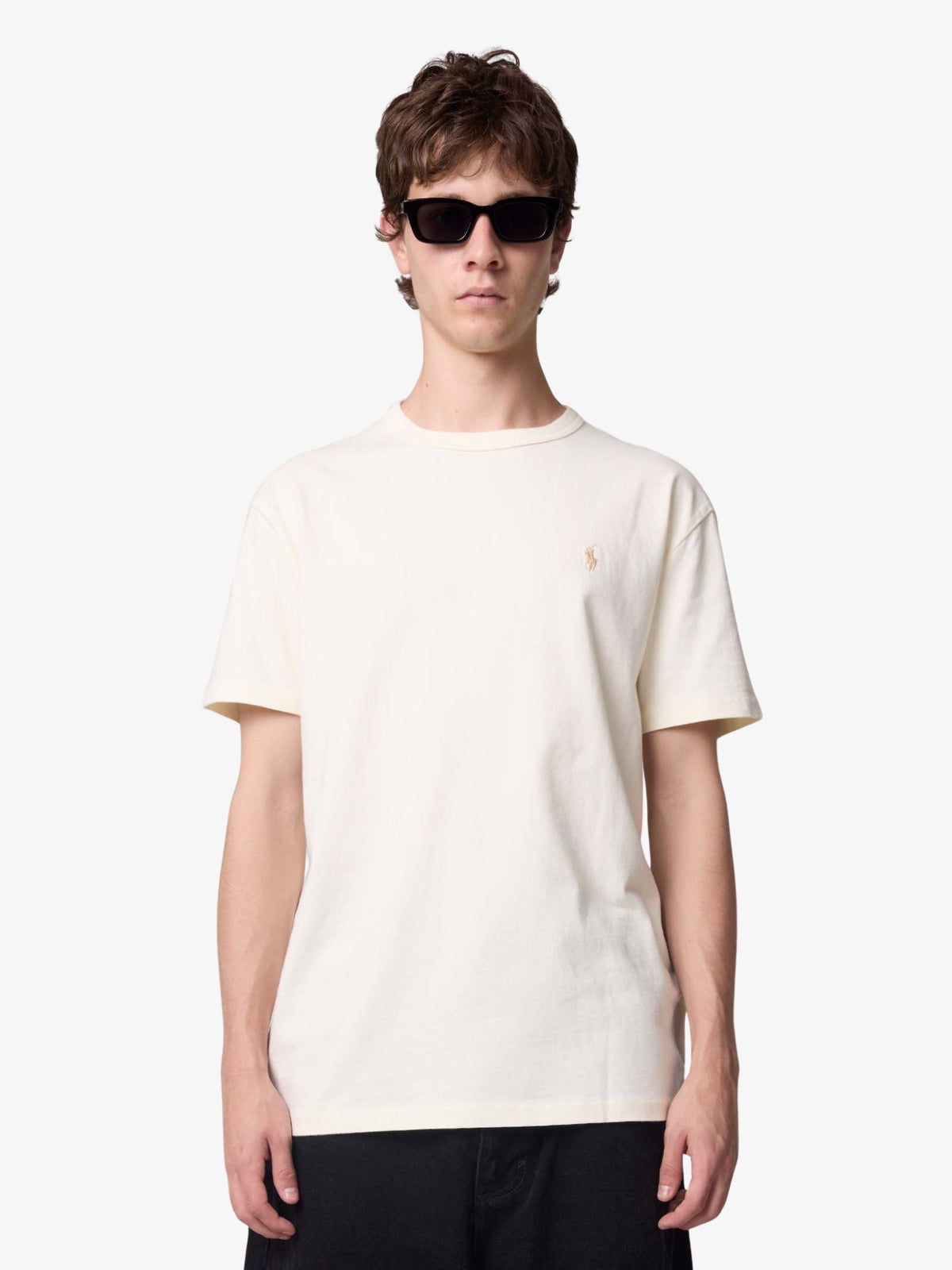 Polo Ralph Lauren Classic Fit Jersey Crewneck T-Shirt | Clubhouse Cream