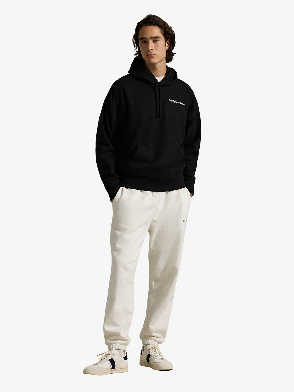 Polo Ralph Lauren The Relaxed Fit Logo Fleece Hoodie | POLO BLACK