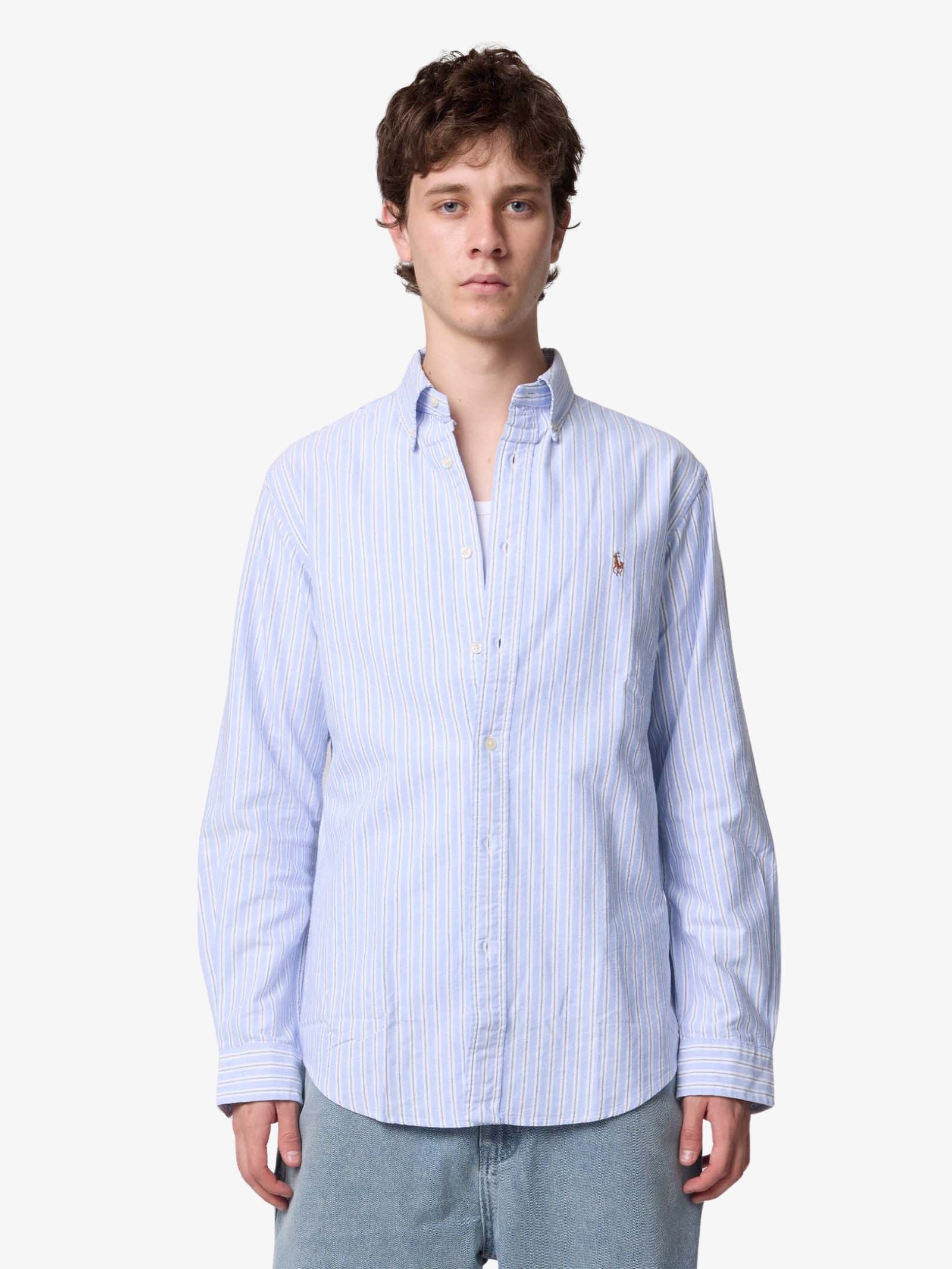 Classic Fit Striped Oxford Shirt