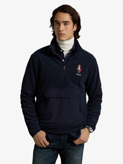RL Navy Poly Fleece Bear Sweatshirt