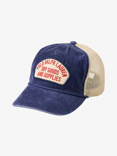 Logo-Patch Corduroy Trucker Cap
