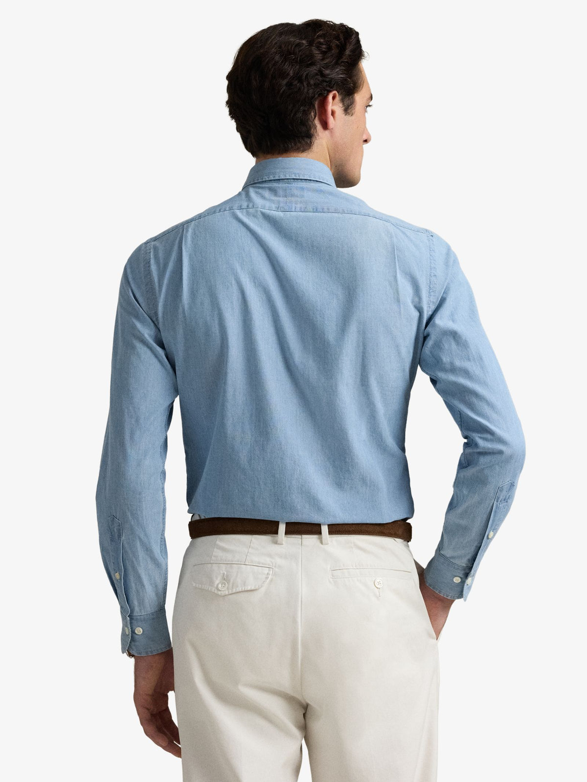 Polo Ralph Lauren Custom Fit Indigo Chambray Shirt | NIMES BLUE/WHITE