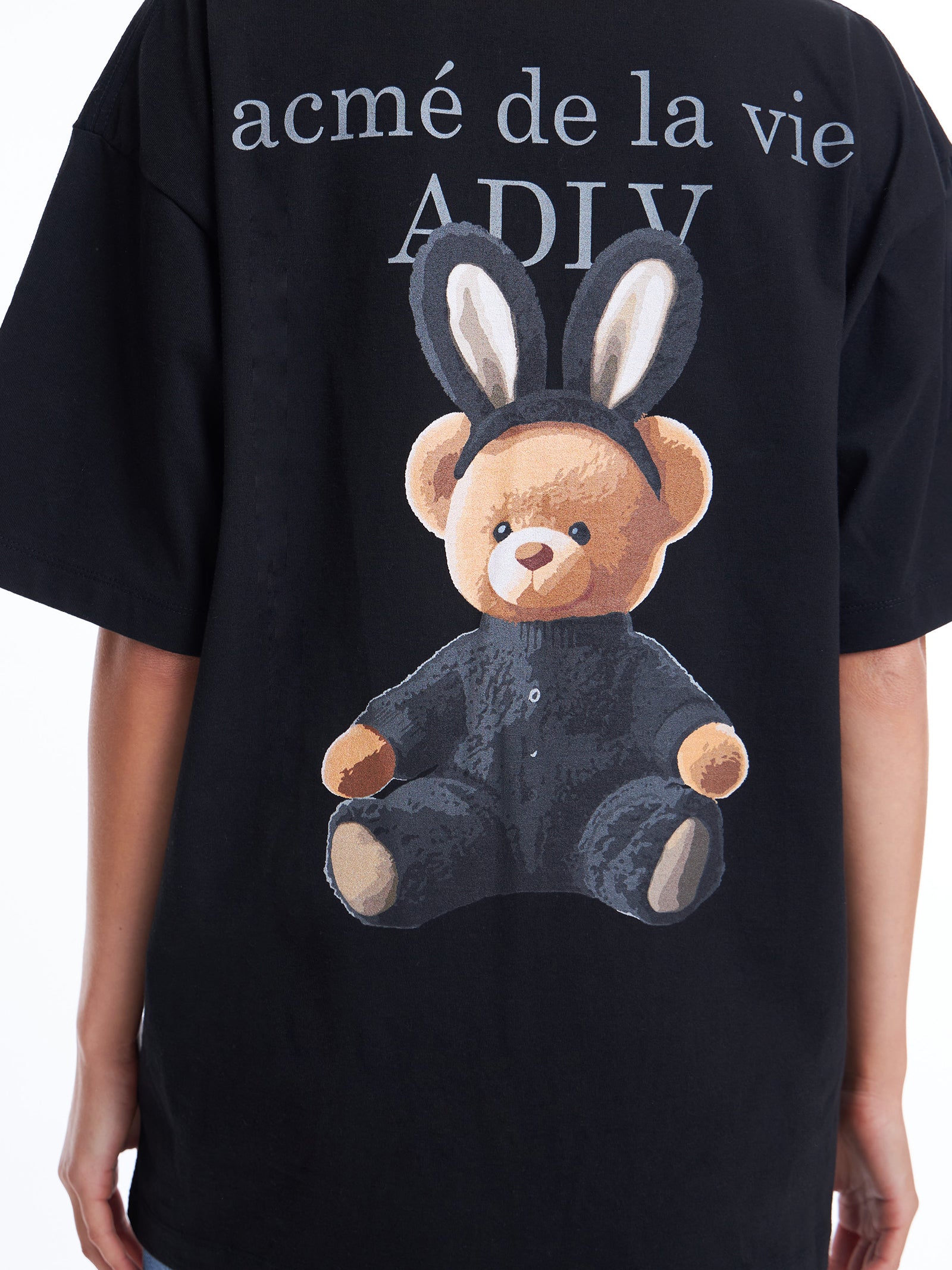 Adlv Rabbit Bear Doll Tee Black | Glue Store