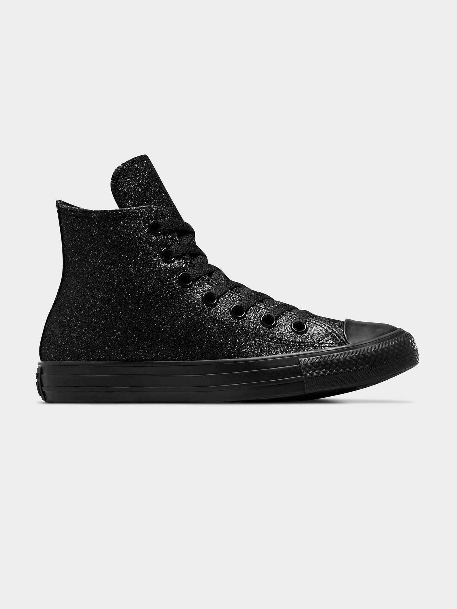 Unisex Chuck Taylor All Star Sparkle Party High Top Sneakers in Black