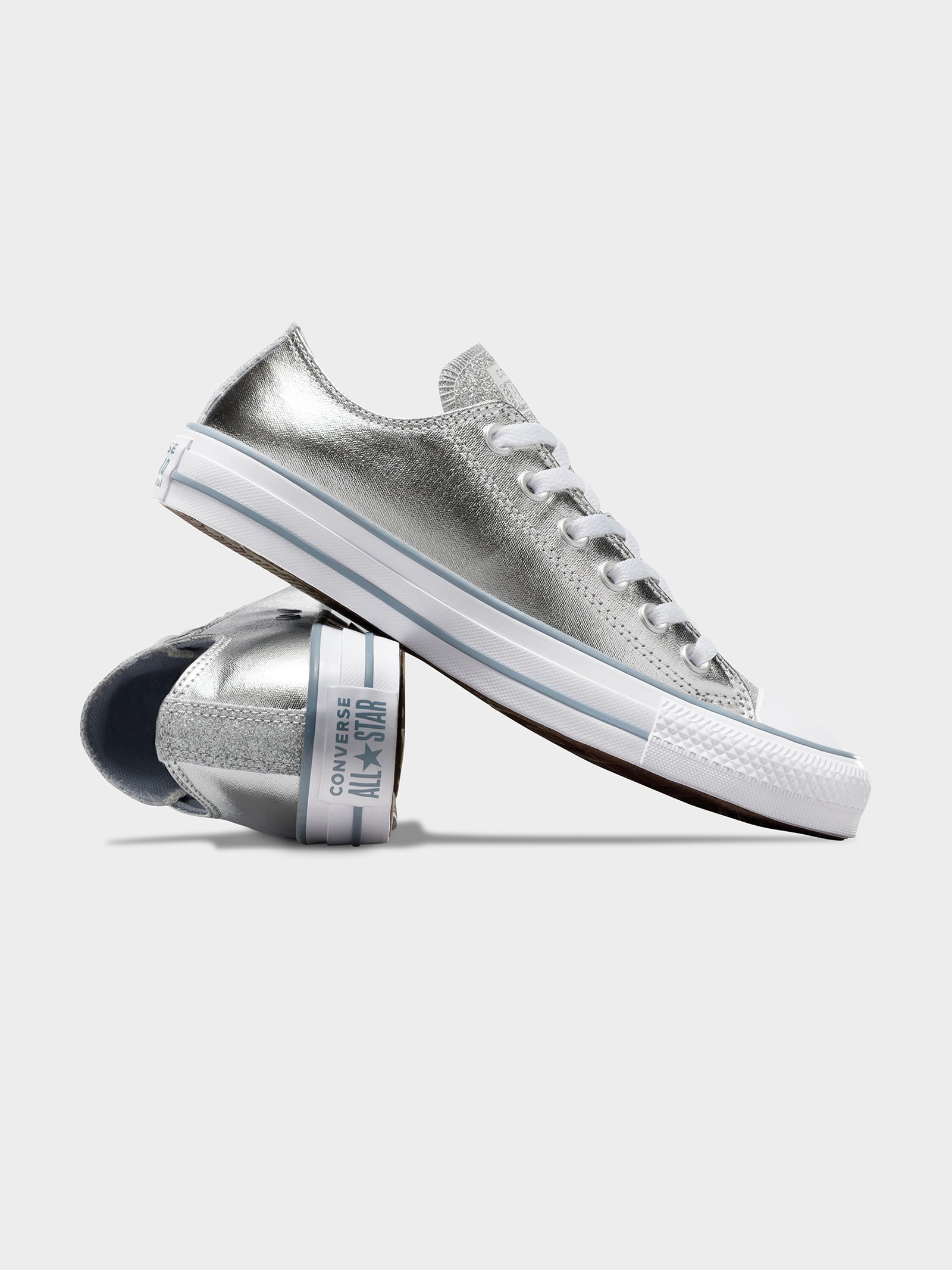 Glitter Silver Converse With Sparkles Silver Glitter Converse