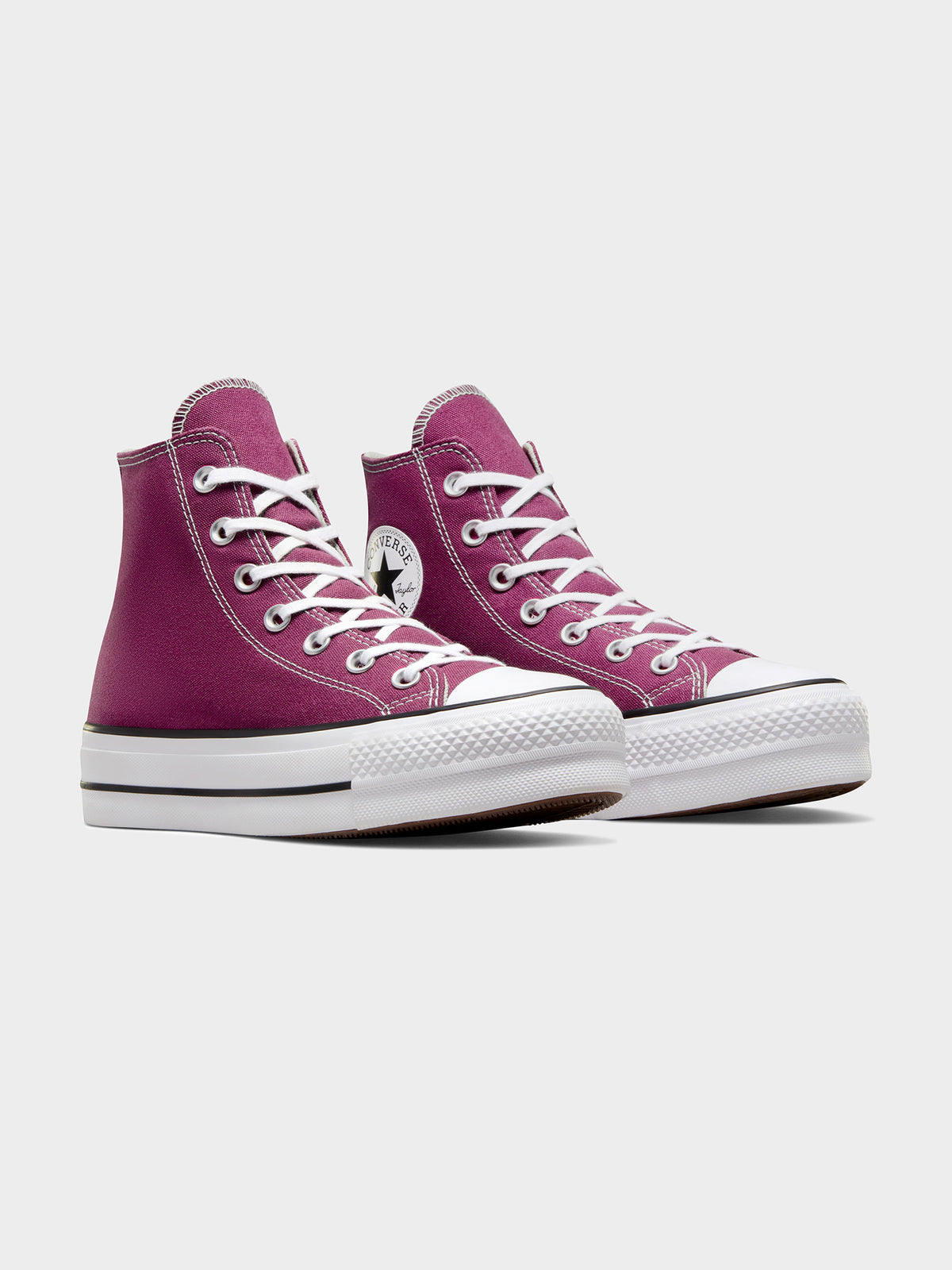Womens Chuck Taylor All Star Lift High Top Sneakers in Legend Berry