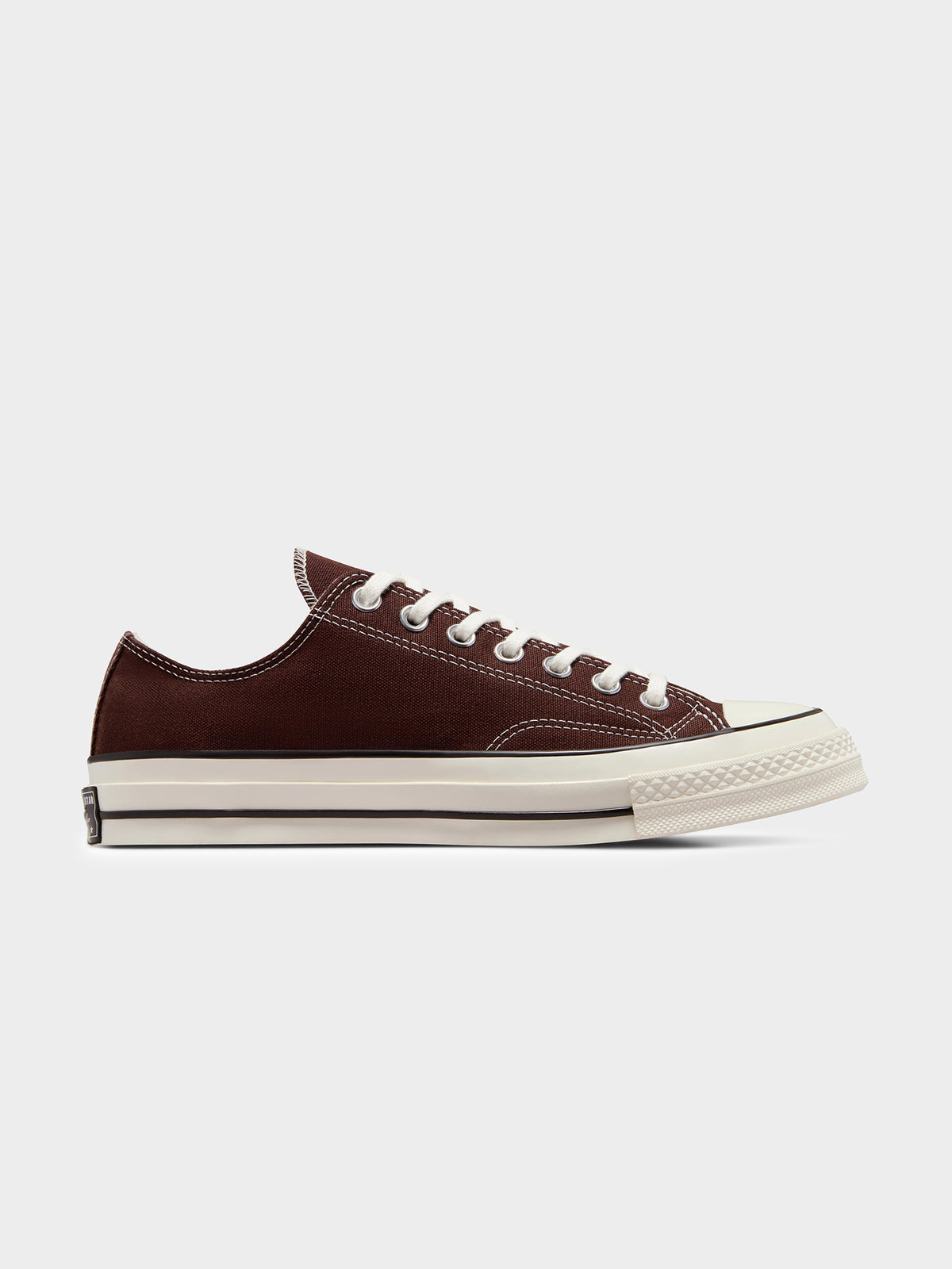 Unisex Chuck Taylor All Star 70 Low Top Sneakers in Dark Root Egret &amp; Black