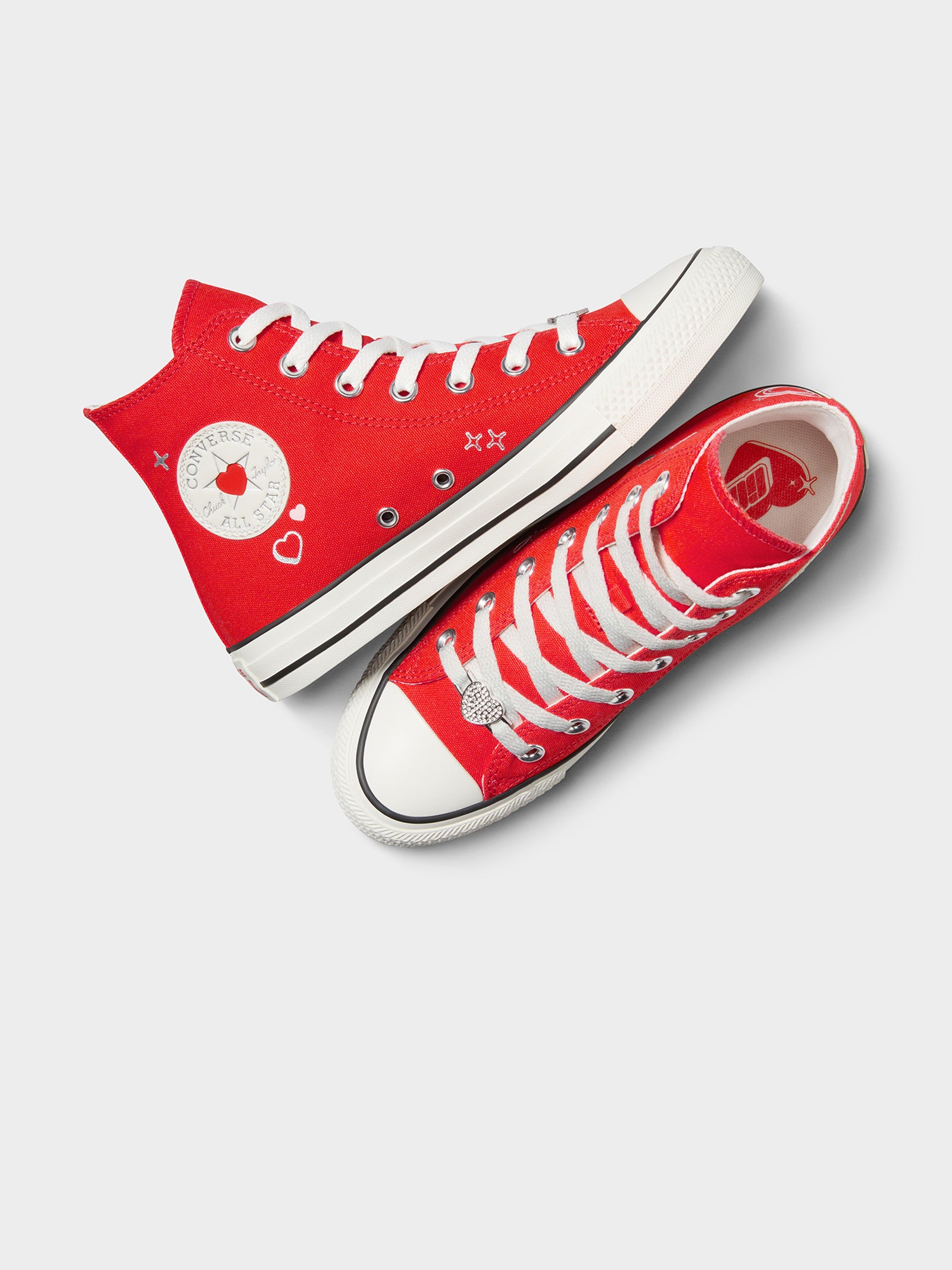 Womens Chuck Taylor All Star Y2K Heart High Top Sneakers