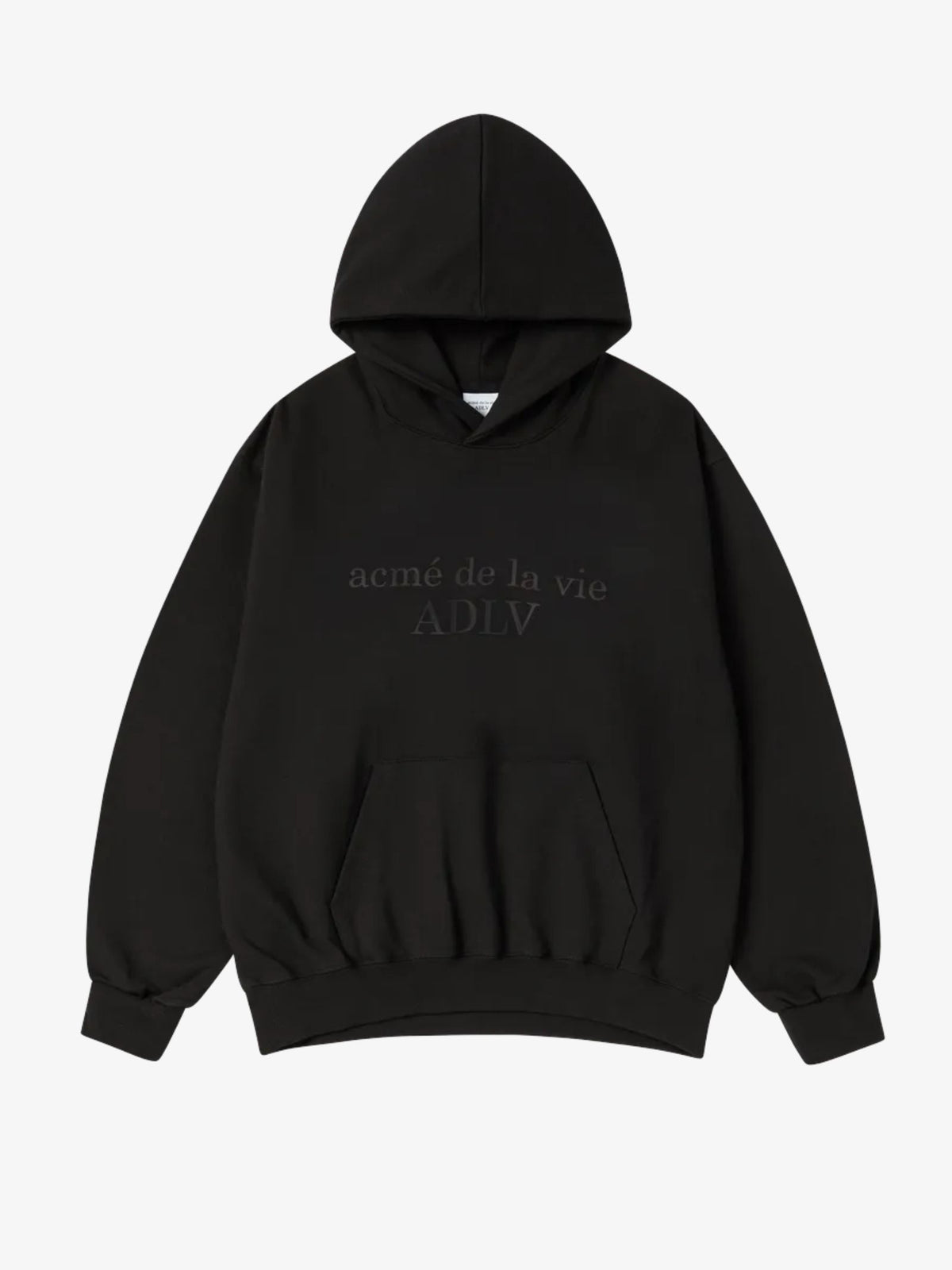 ADLV Two Tone Thick Print Hoodie | Black