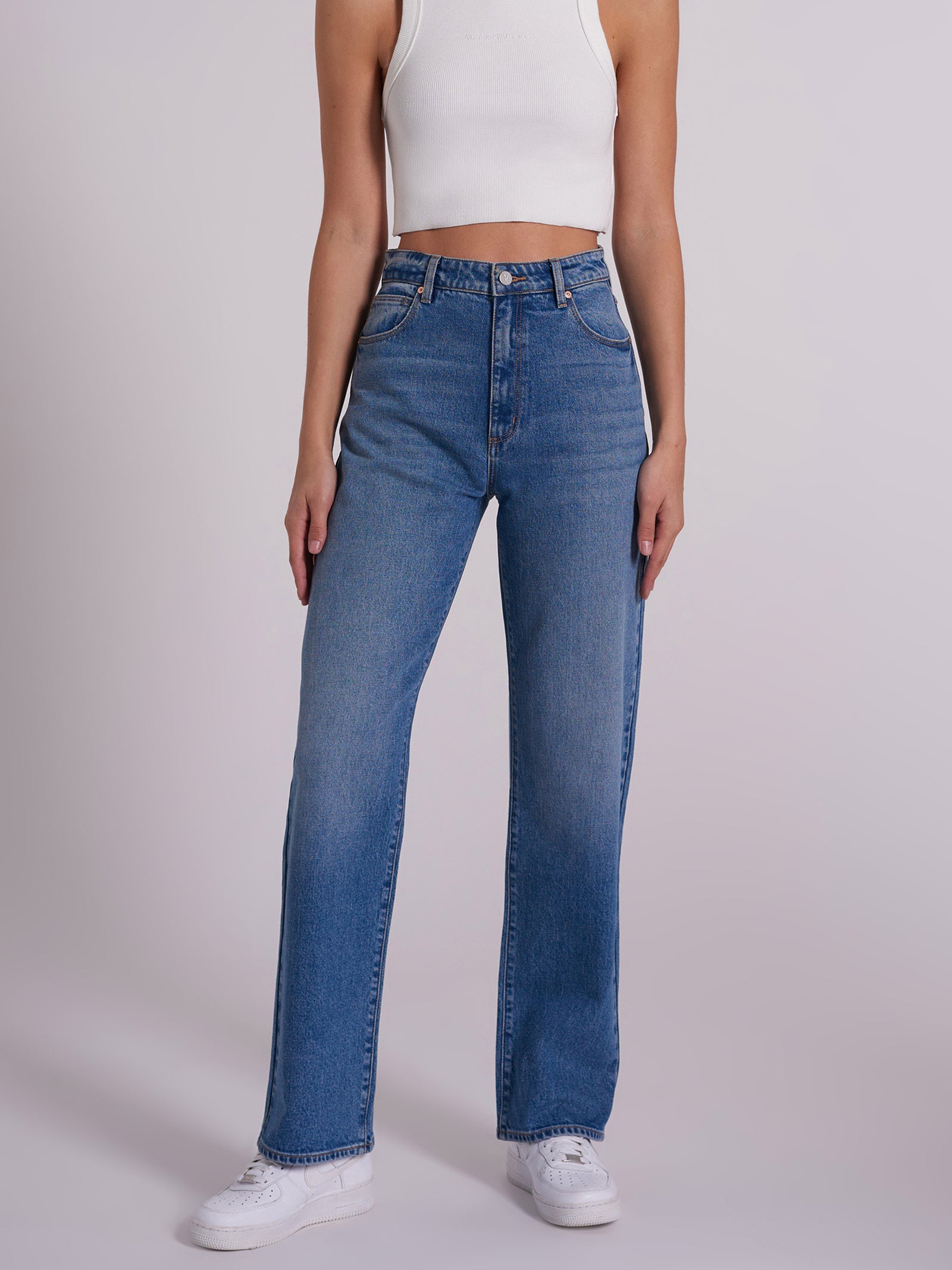 Abrand A6 Big Stitch Jean Max Mid Vintage Indigo