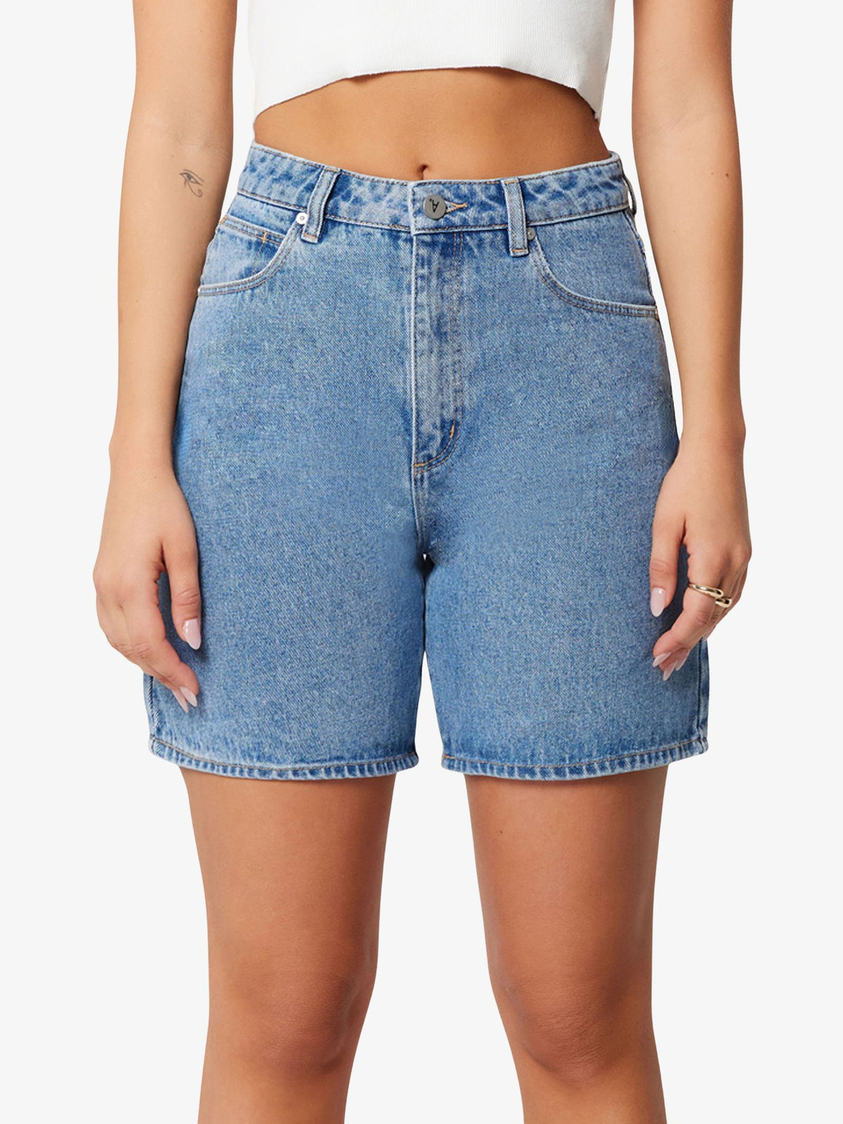 Abrand Carrie Short Naomi | Mid Vintage Blue