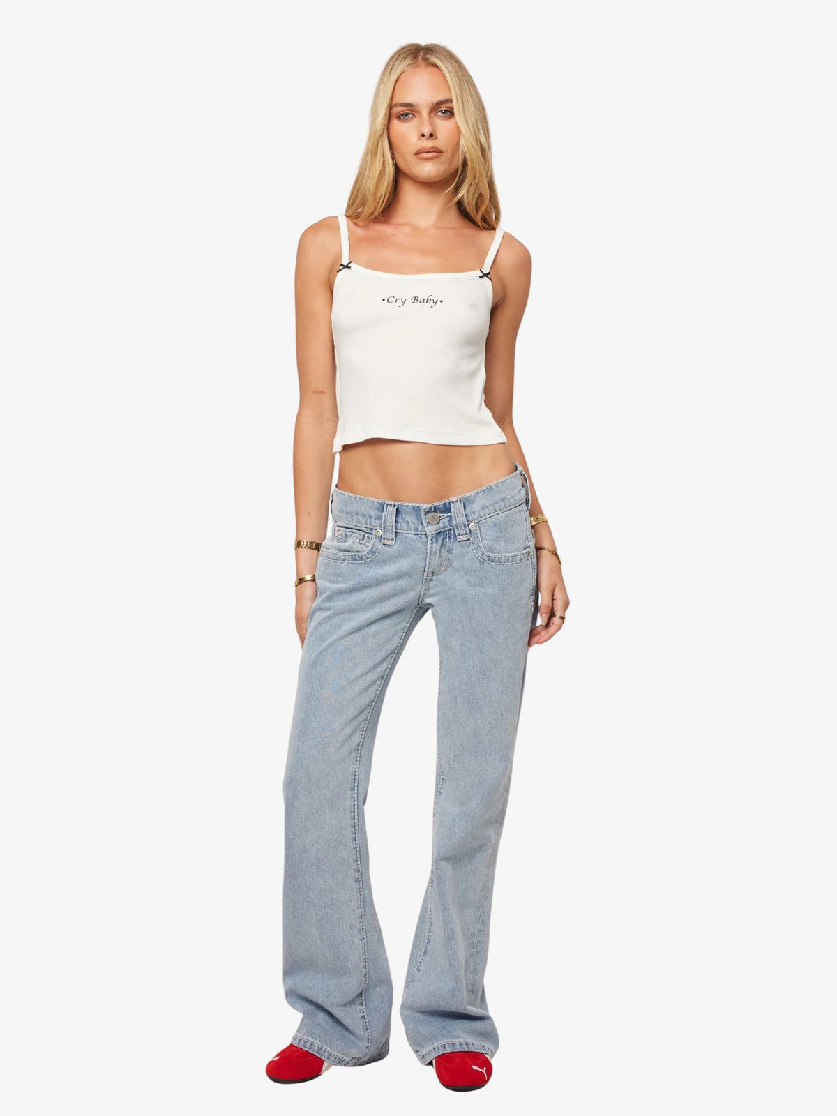 Abrand Baby Doll Singlet | White