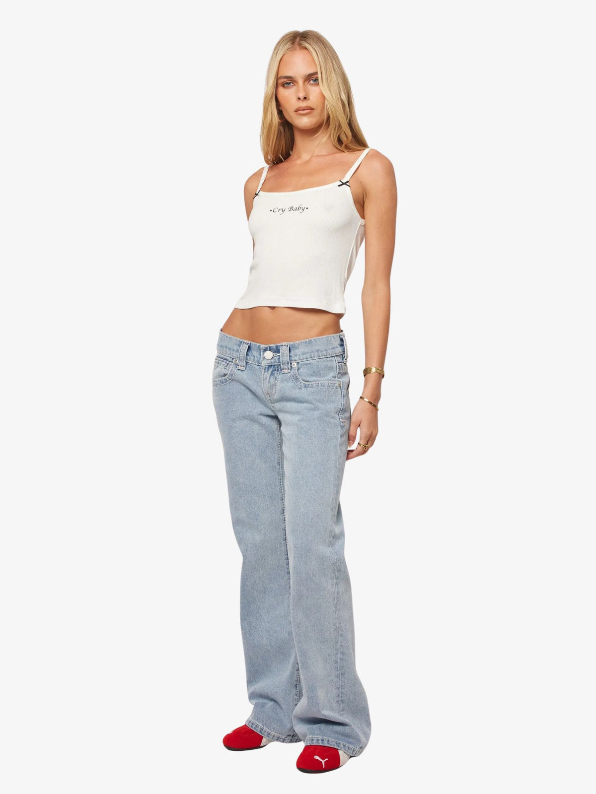 Abrand Baby Doll Singlet | White