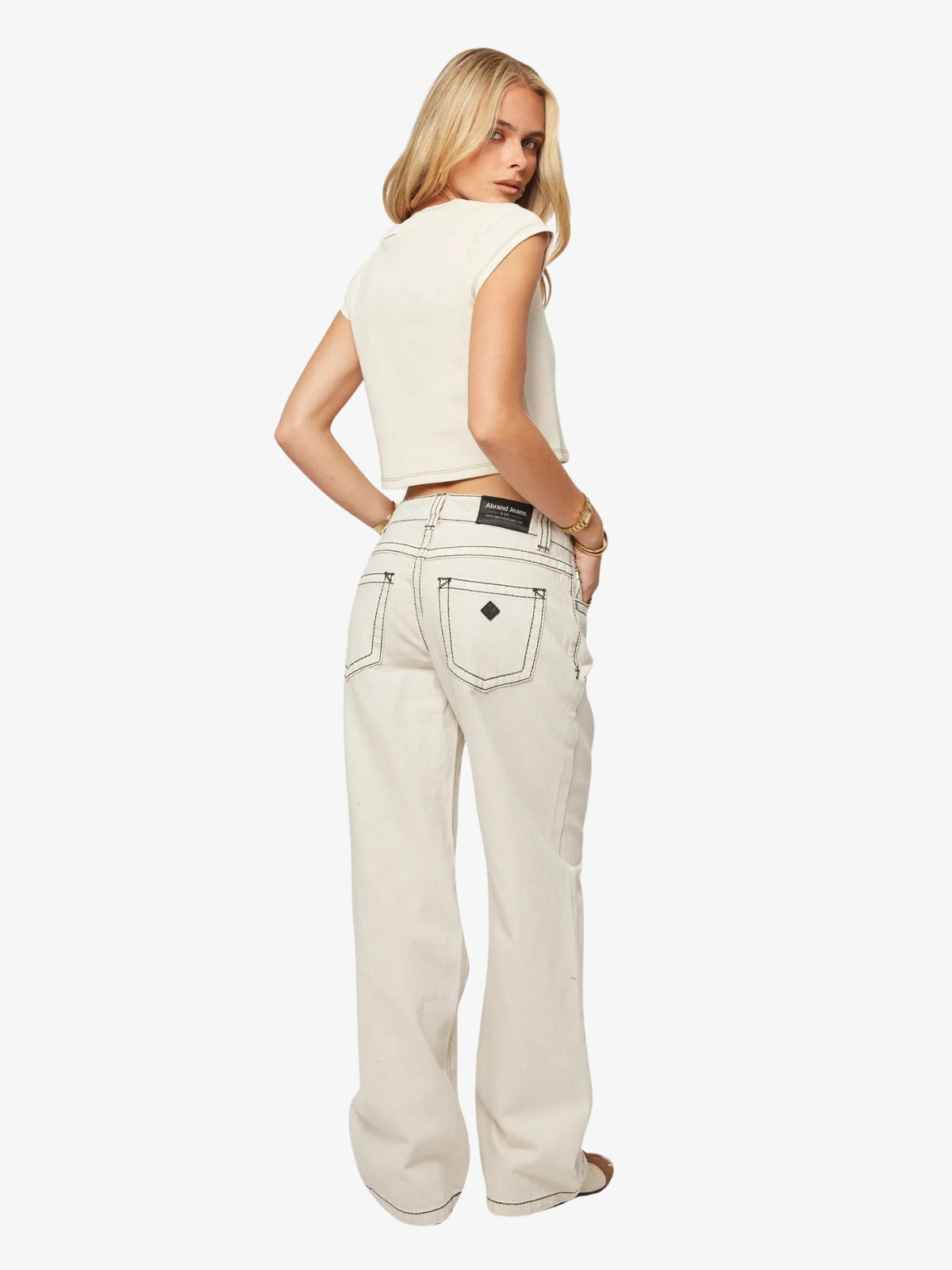 Abrand Rebellion Cropped Tee | Dirty White