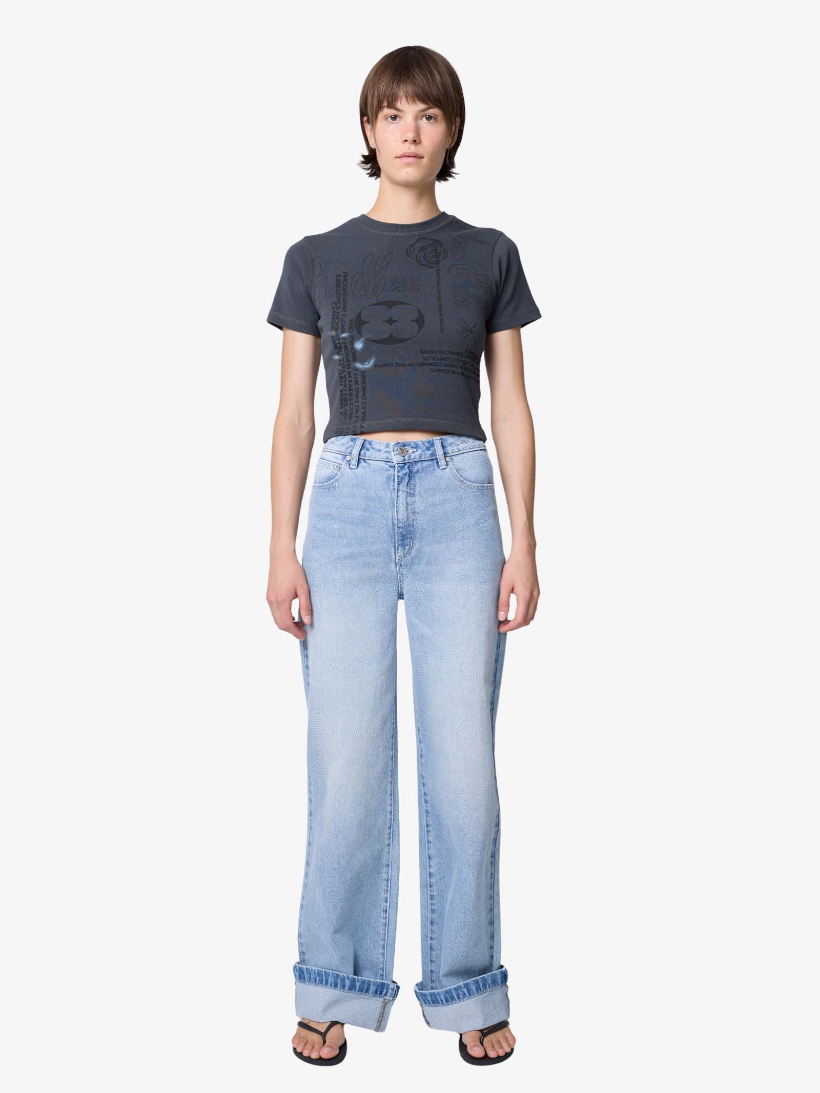 94 Wide Turn-Up Jeans