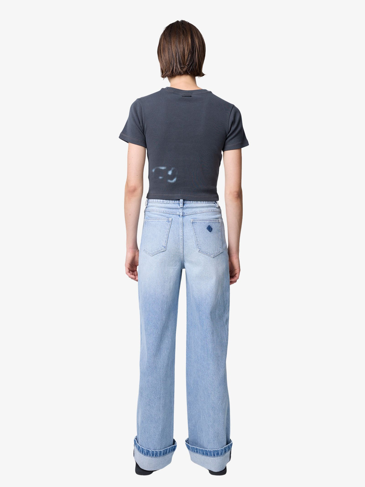 Abrand From Heaven Baby Rib Tee | CHARCOAL