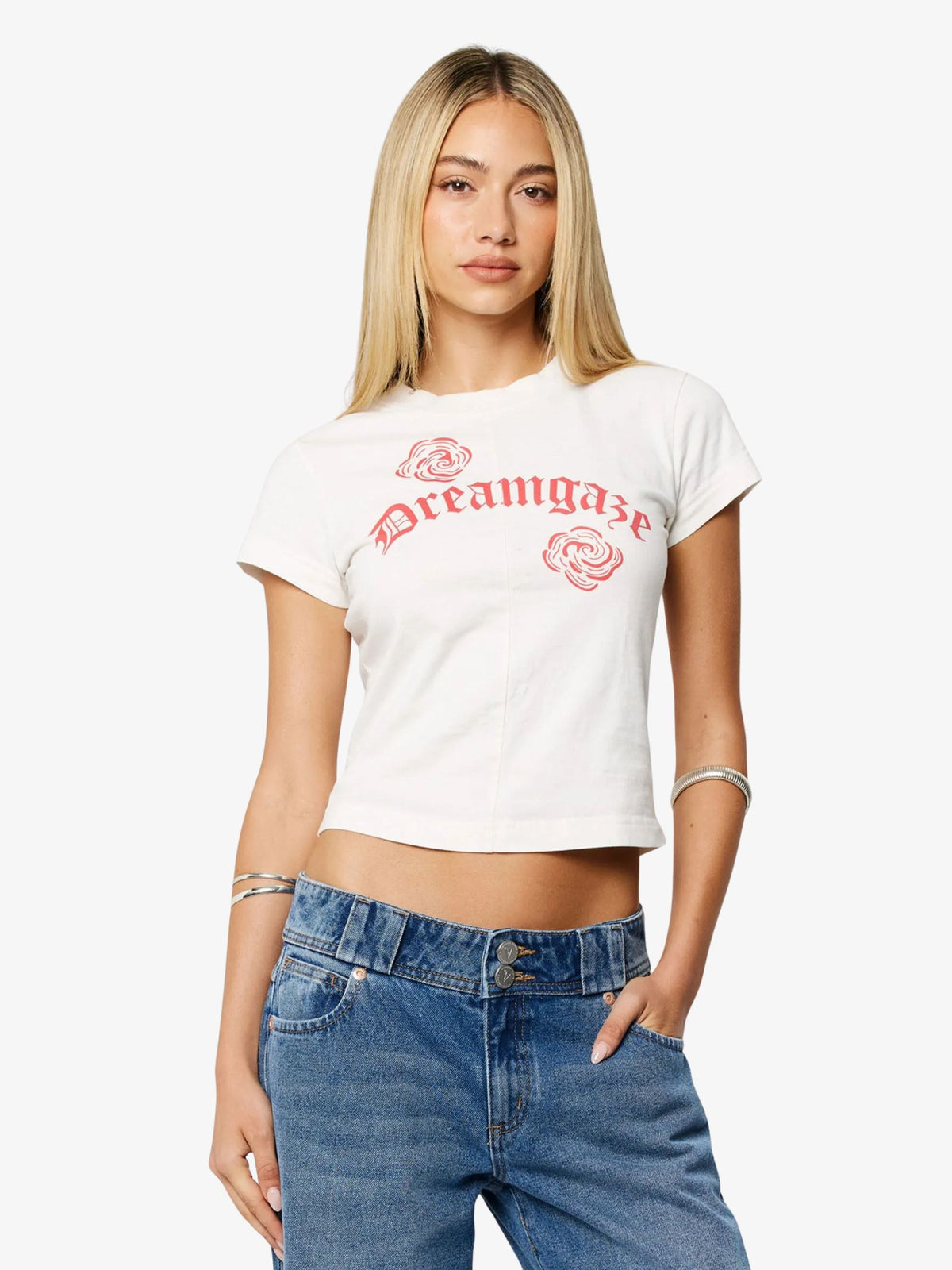 Abrand Dreamgaze Baby Tee | WHITE SAND