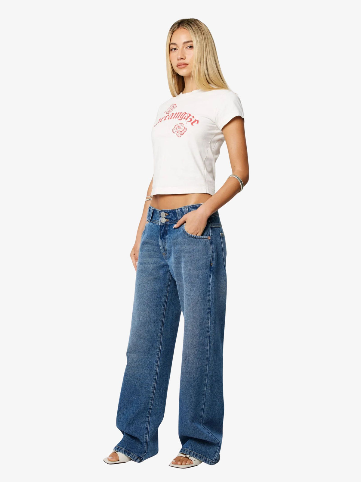 Abrand Dreamgaze Baby Tee | WHITE SAND