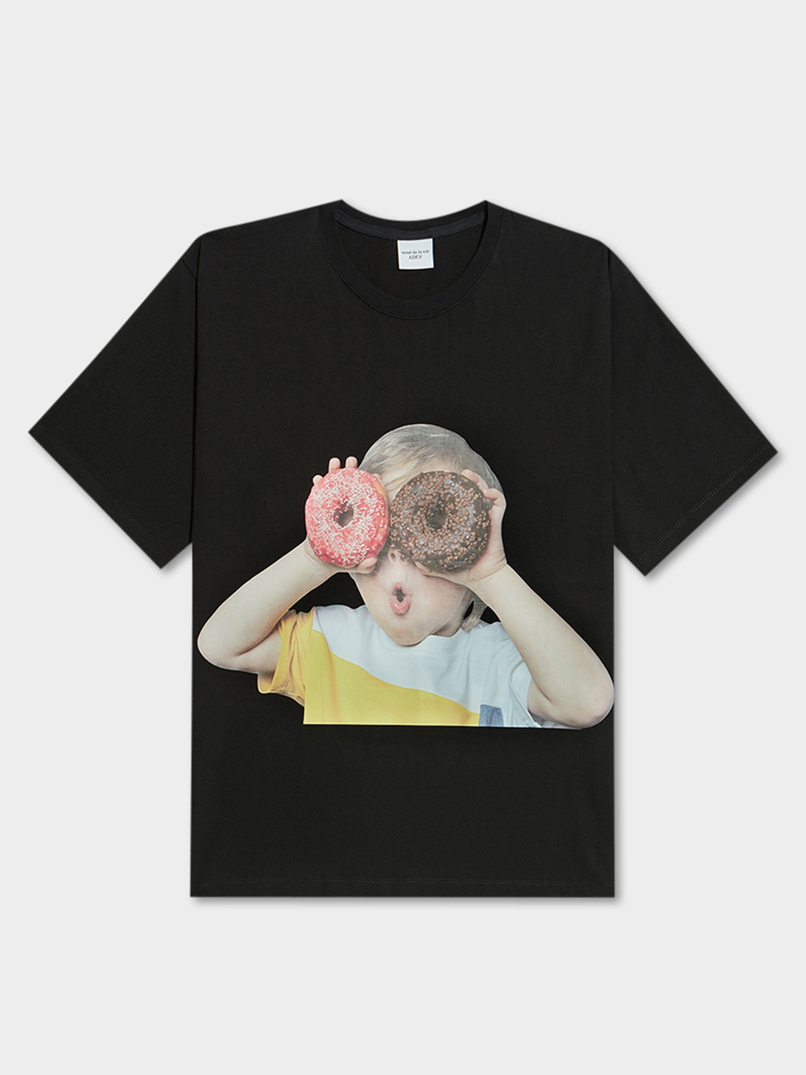 ADLV ADLV Baby Face Tee Black Donuts | Glue Store