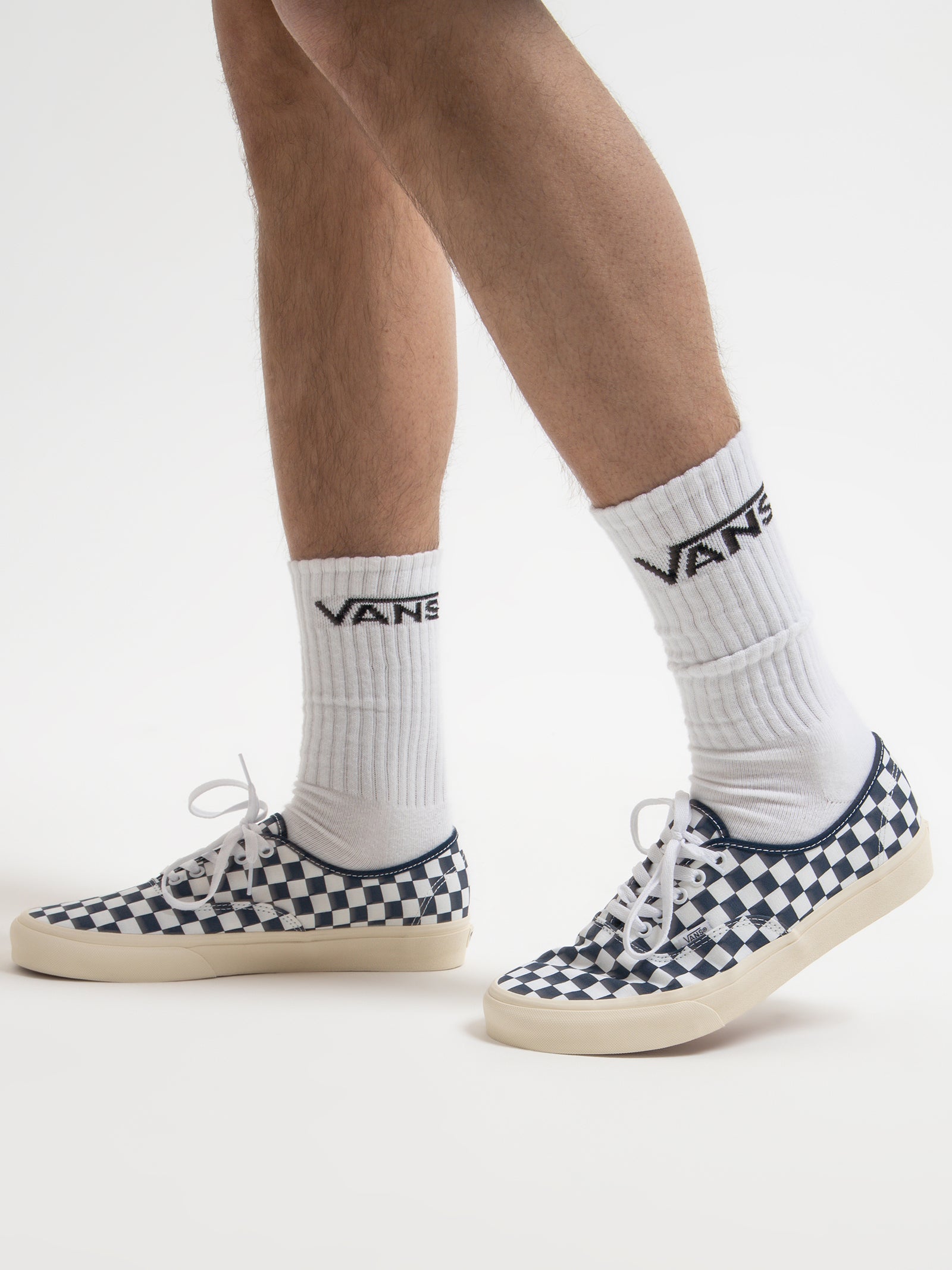 Unisex Authentic Checkerboard Sneakers in Dress Blues & White