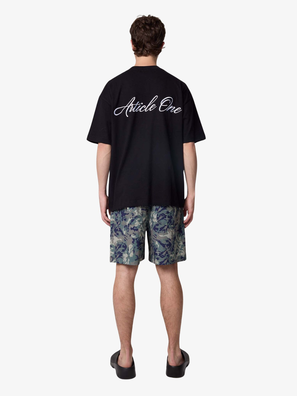 Article One Script Logo Tee | Black/White