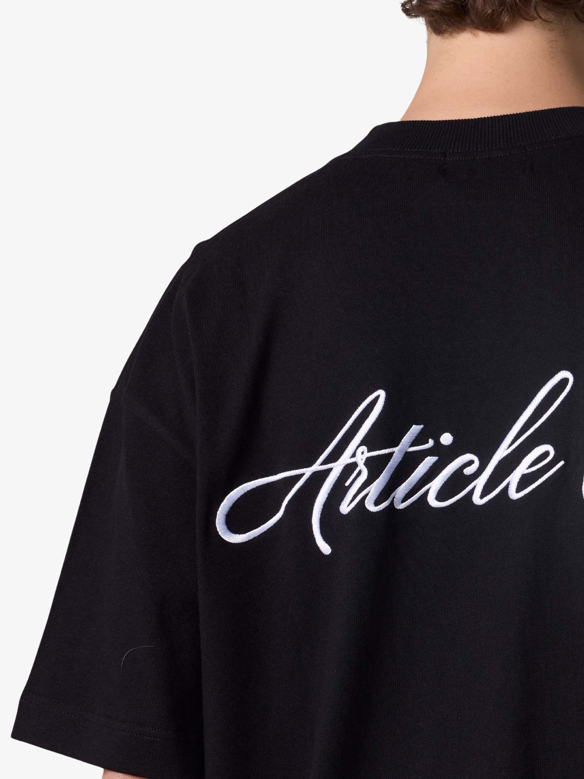 Article One Script Logo Tee | Black/White