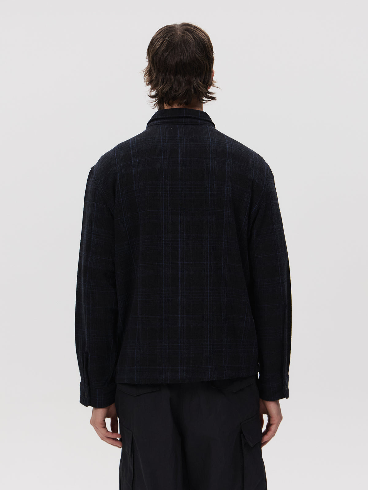 Article One Porter Zip Shirt | Black/Blue