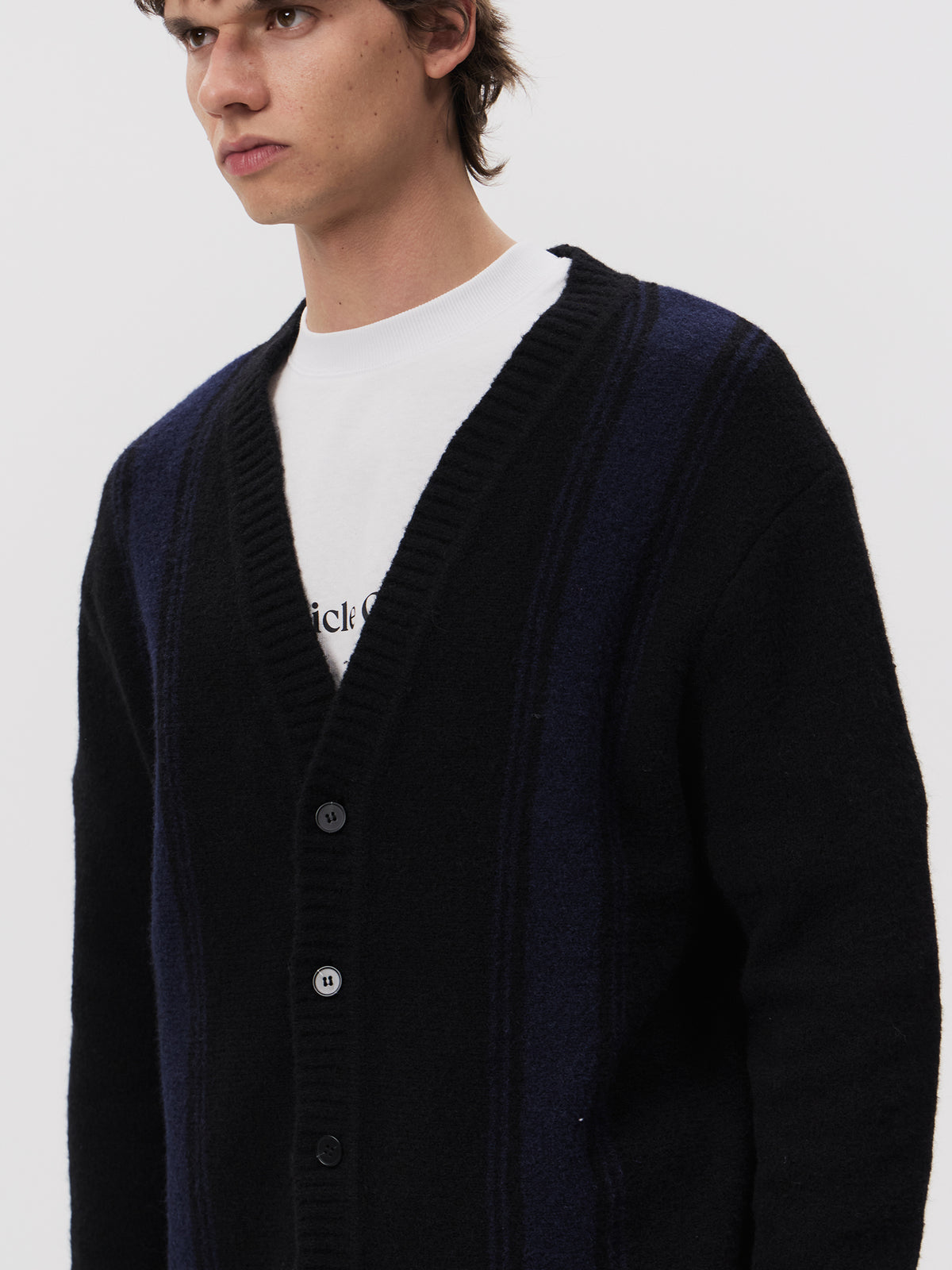 Article One Ray Cardigan | Black Stripe