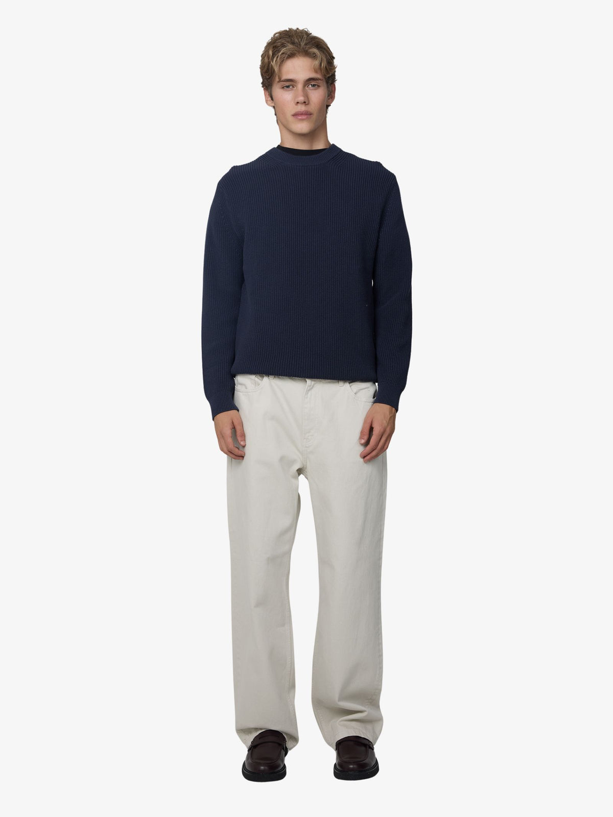 Article One Rib Knit Sweater | Navy