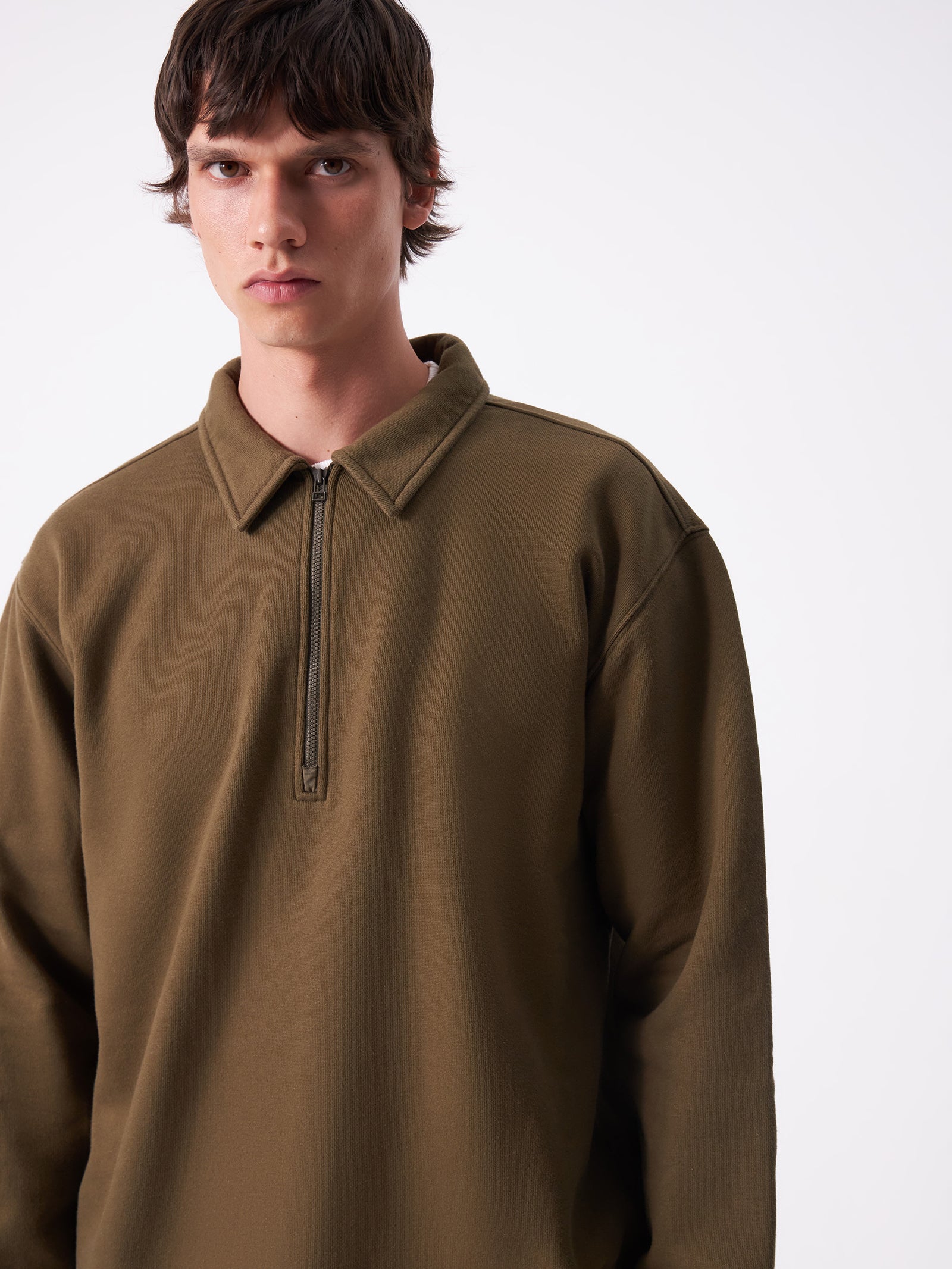 Article Collared Zip Sweat