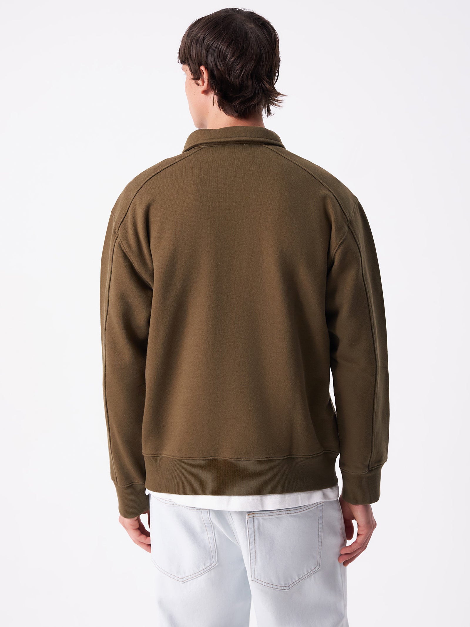 Article Collared Zip Sweat