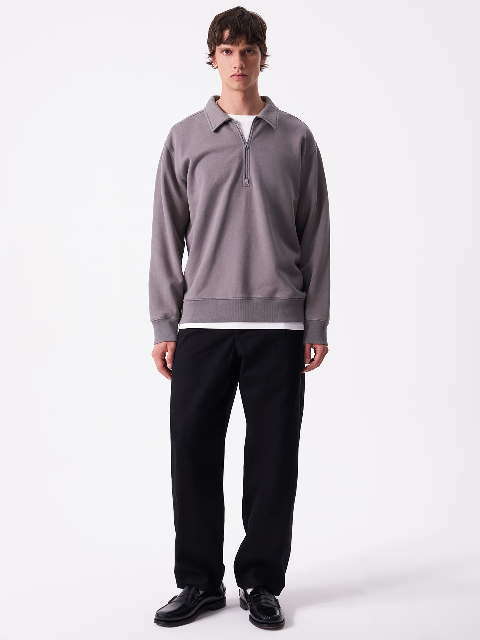 Article Collared Zip Sweat