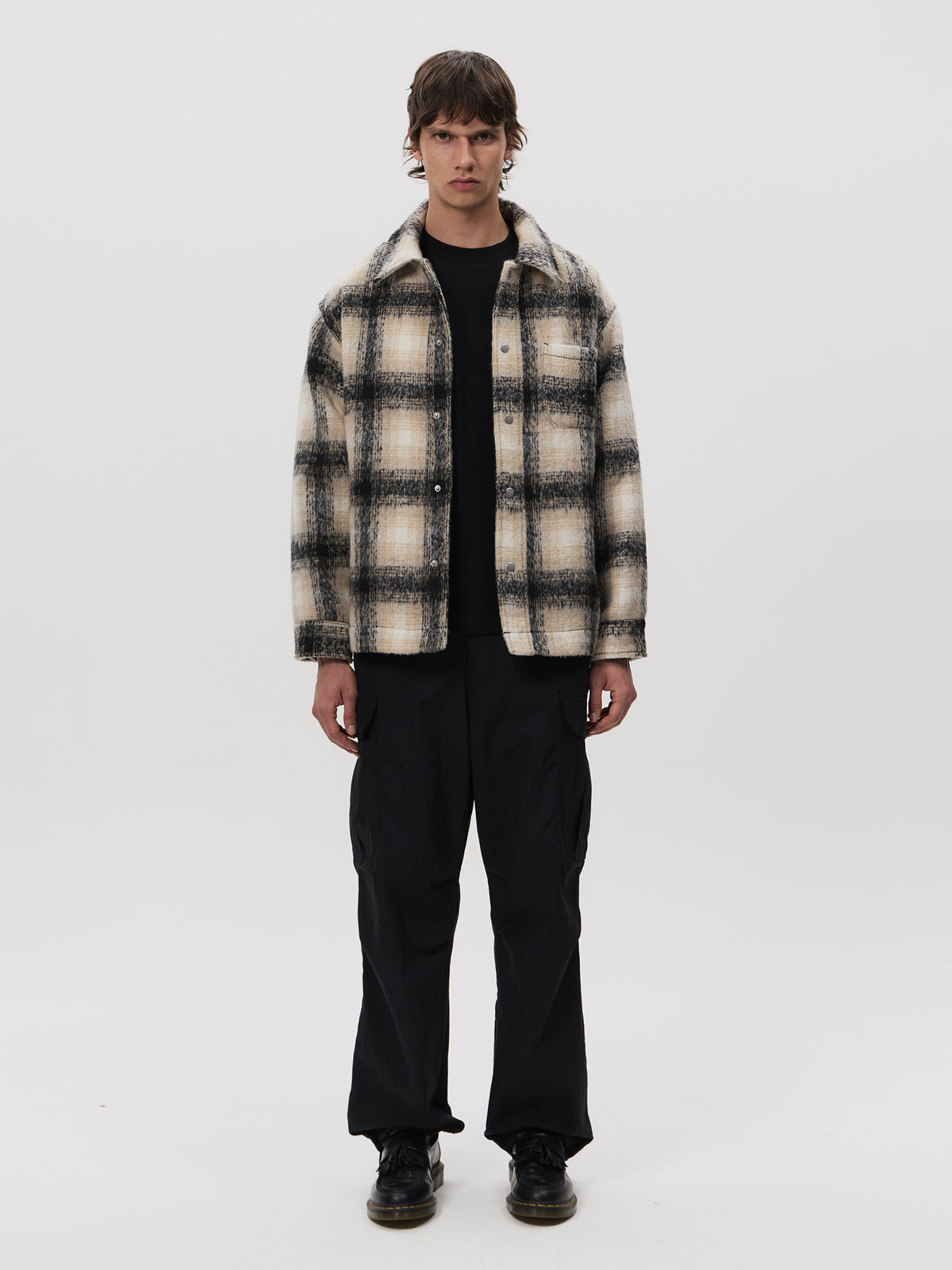 Article One Tech Flannel Jacket | Black/White Check