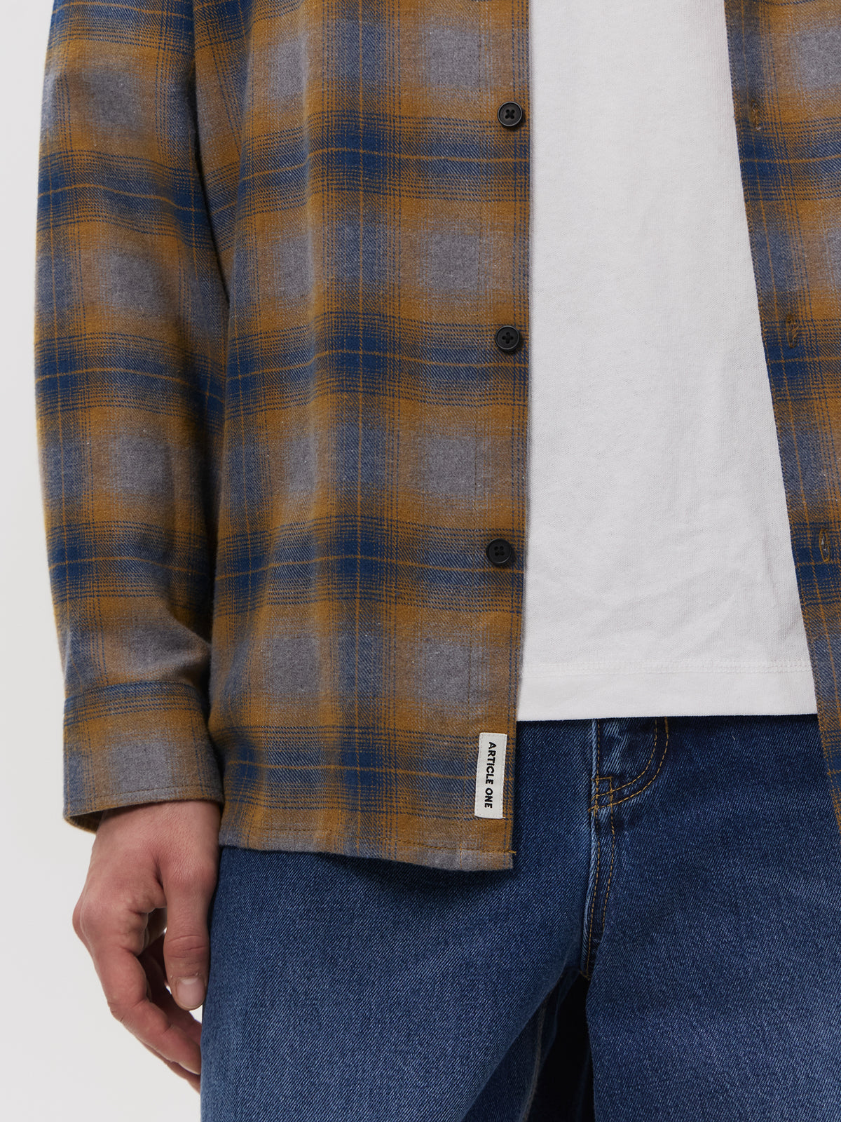 Article One Martin Flannel Shirt | CLAY CHECK