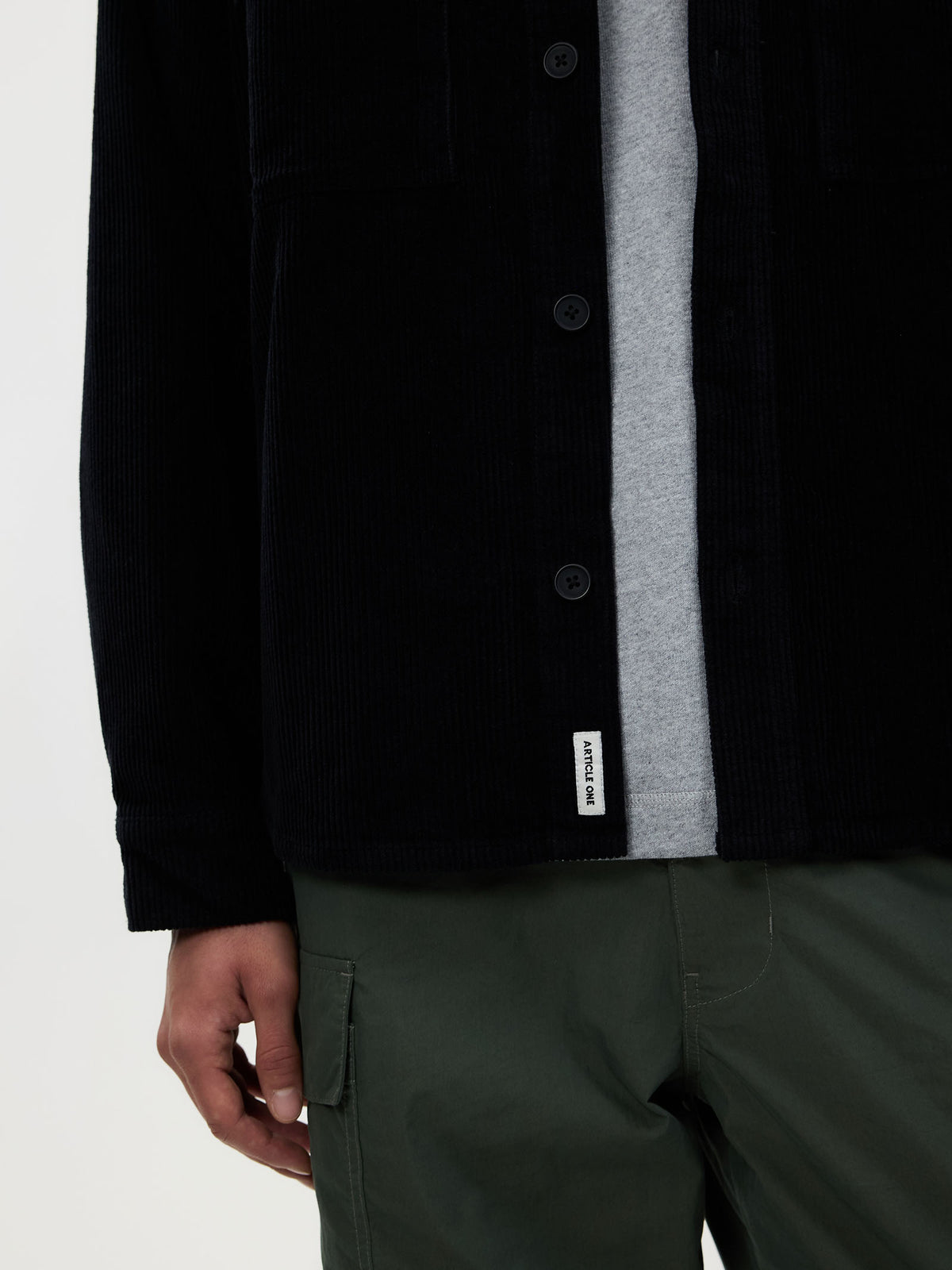 Article One Hunter Cord Overshirt | Charcoal