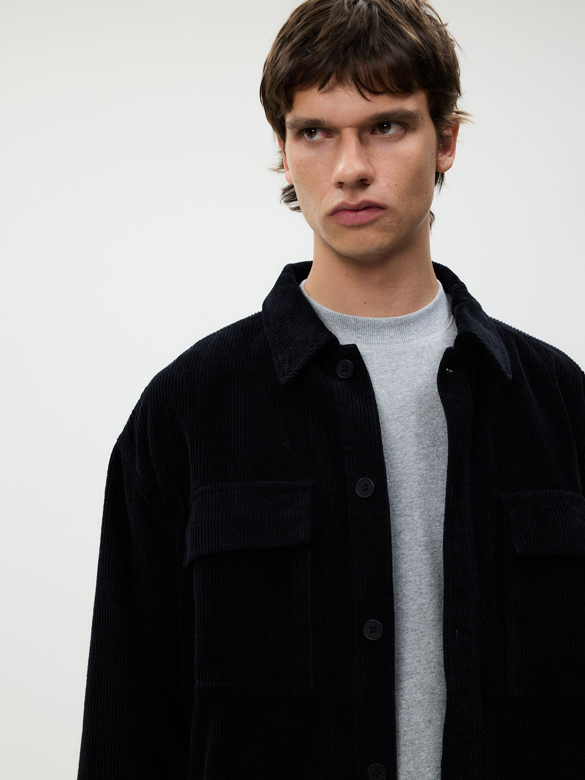 Article One Hunter Cord Overshirt | Charcoal