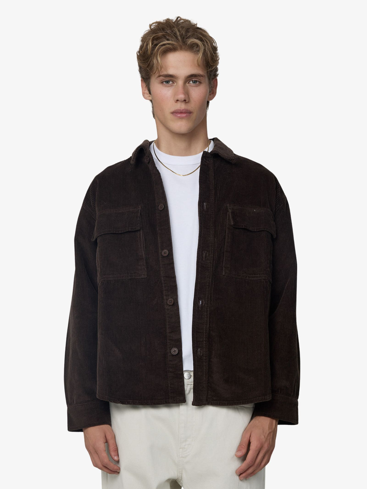 Article One Hunter Cord Overshirt | Chocolate